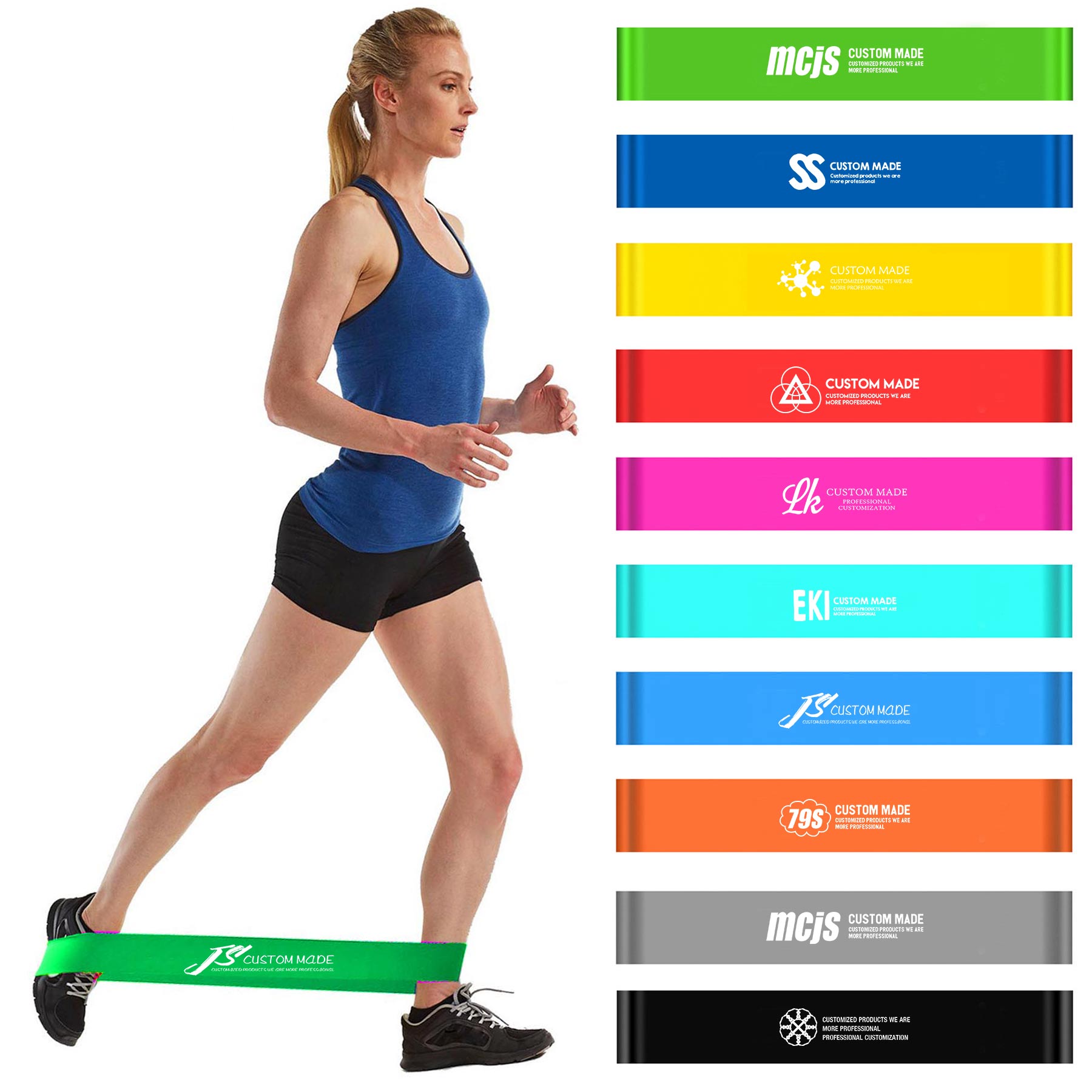 FlyFlyPromos - Silicone Resistance Bands Exercise Loops - Promotional Product