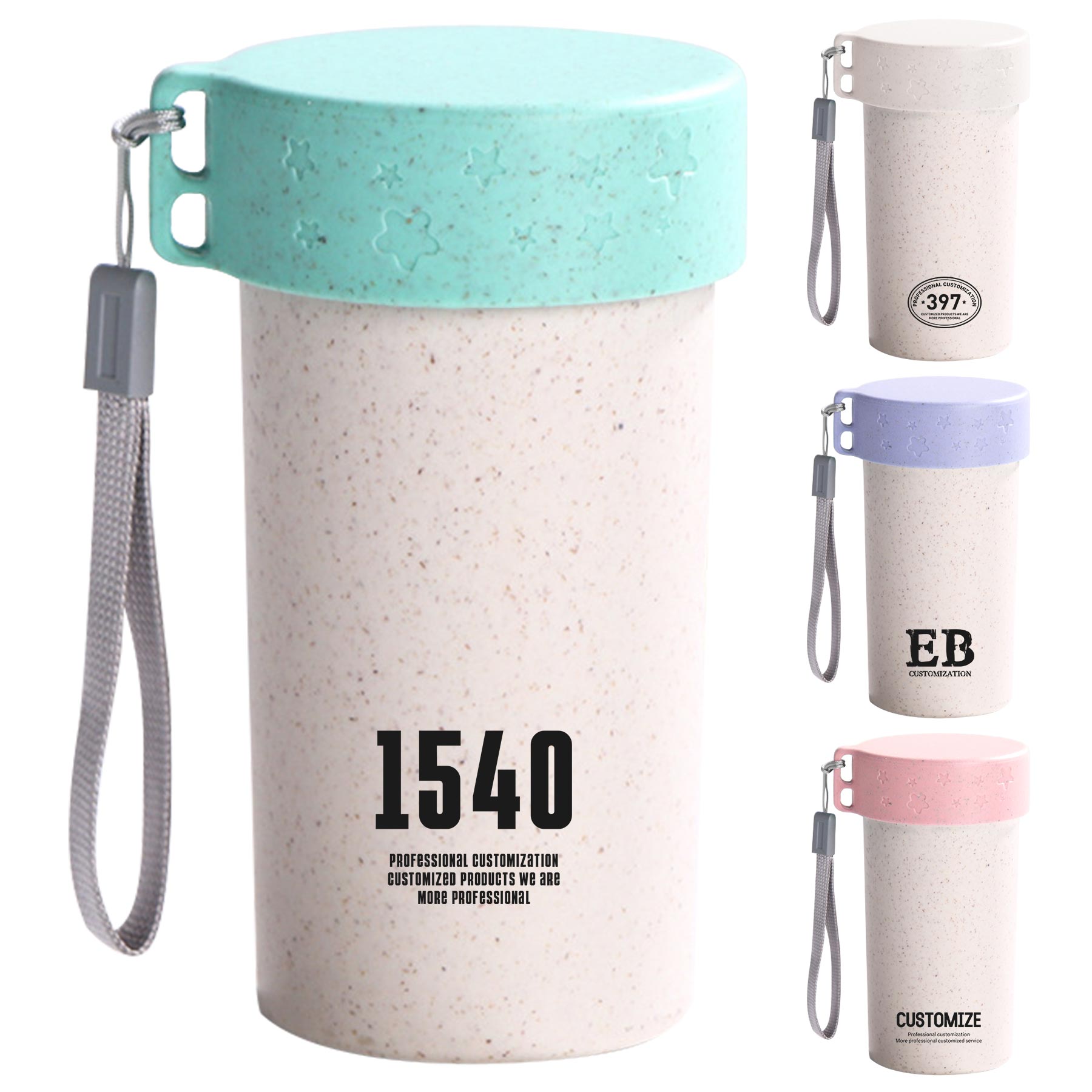 FlyFlyPromos - Reusable Travel Mug with Lanyard Image 1 - Promotional Product