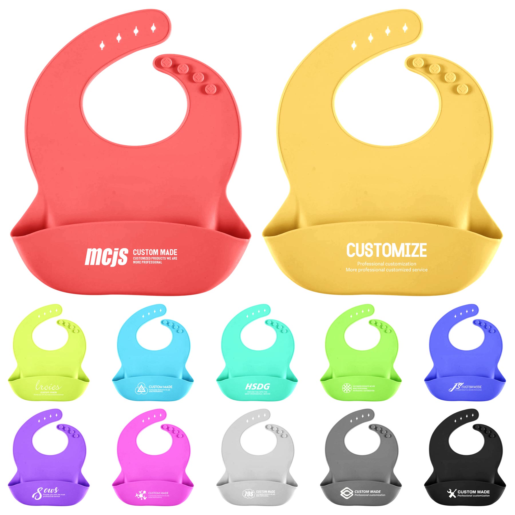 FlyFlyPromos - Silicone Baby Bibs - Promotional Product