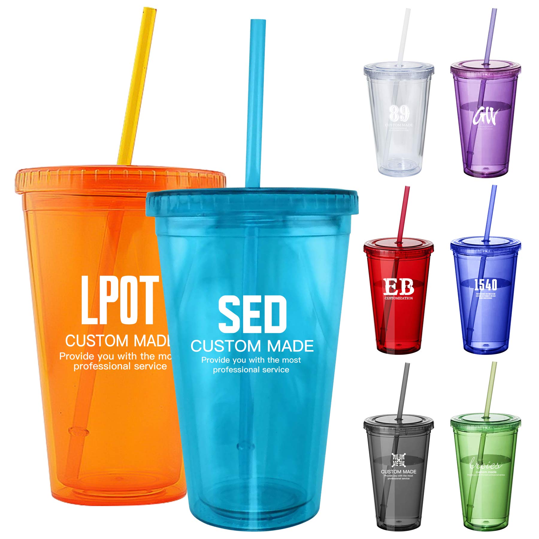 FlyFlyPromos - 12 OZ Double Layer Plastic Cup - Promotional Product