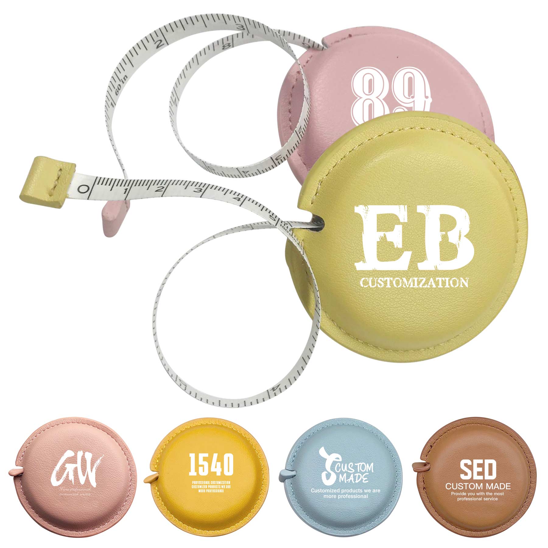 FlyFlyPromos - Round Leather Tape Measure Image 1 - Promotional Product