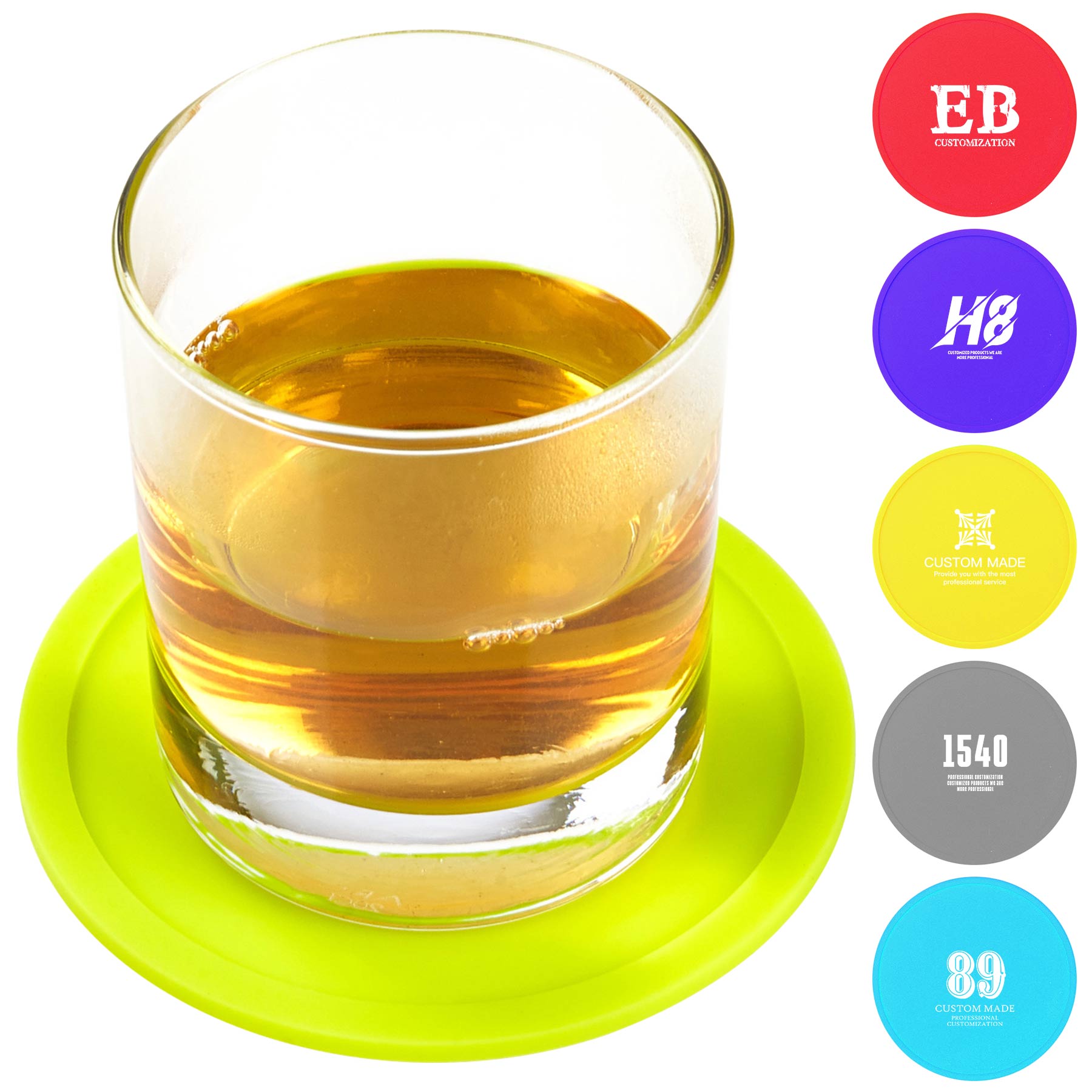 FlyFlyPromos - Round Silicone Jar Opener Cup Coaster Image 1 - Promotional Product