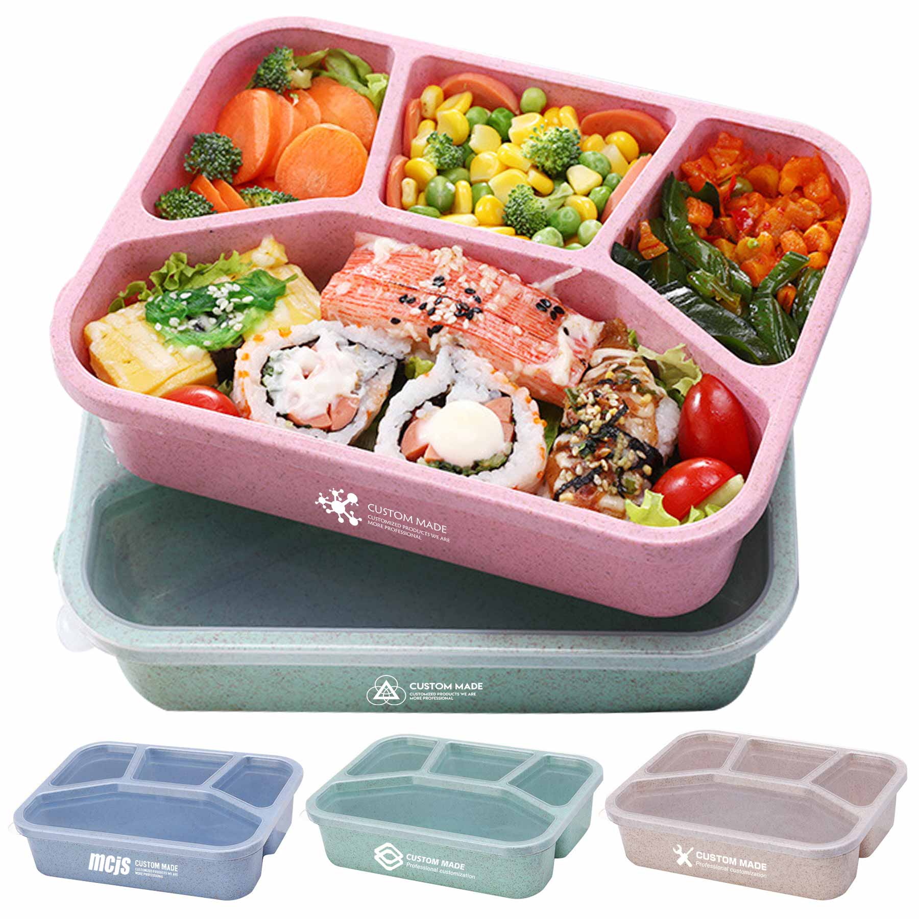 FlyFlyPromos - Wheat Straw Four-compartment Box Image 1 - Promotional Product