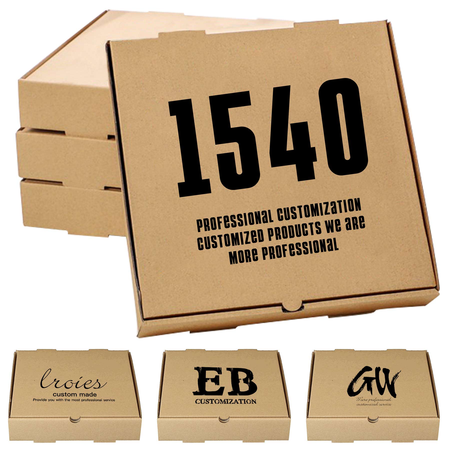 FlyFlyPromos - Kraft Corrugated Pizza Boxes - Promotional Product