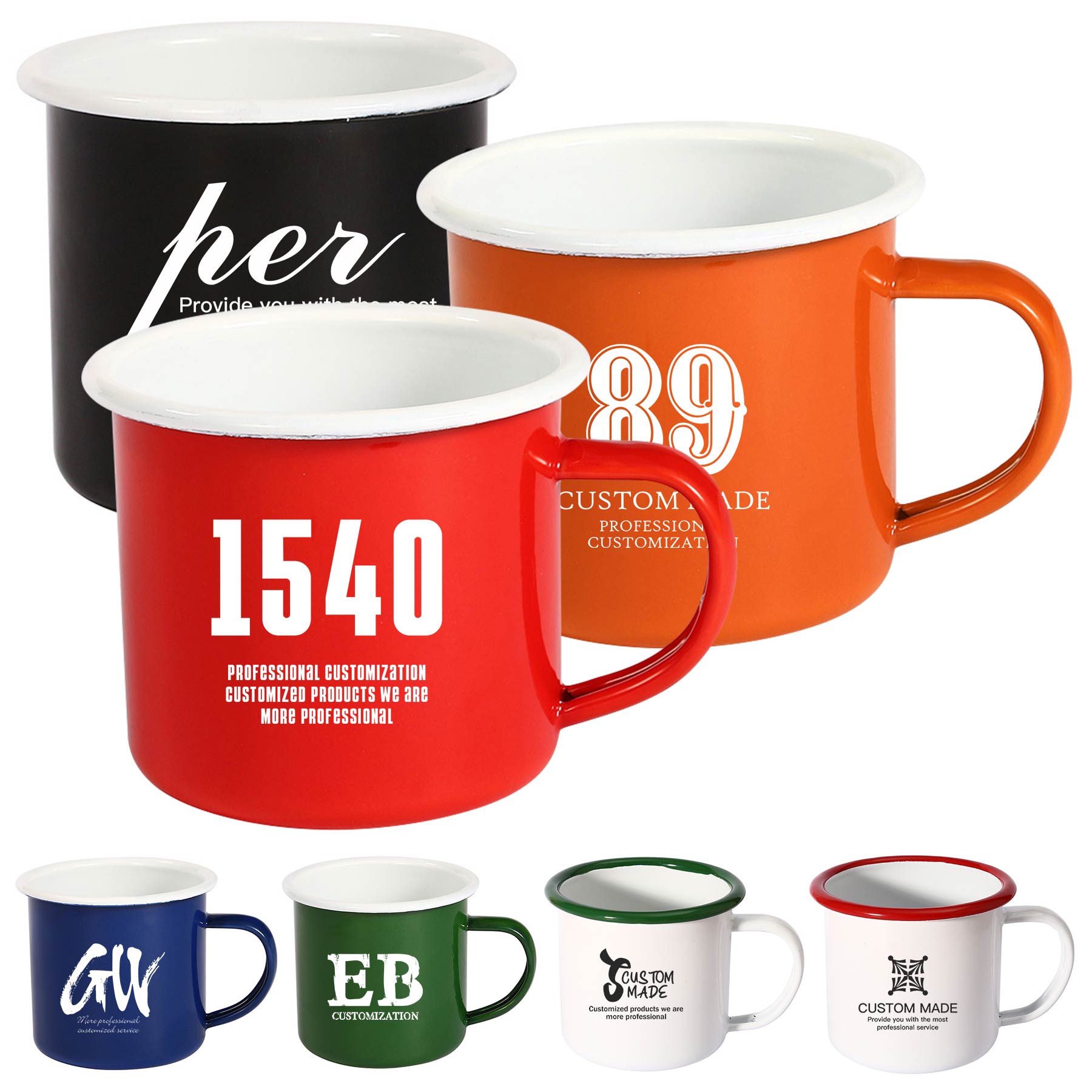FlyFlyPromos - 12oz Enamel Drinking Mug - Promotional Product