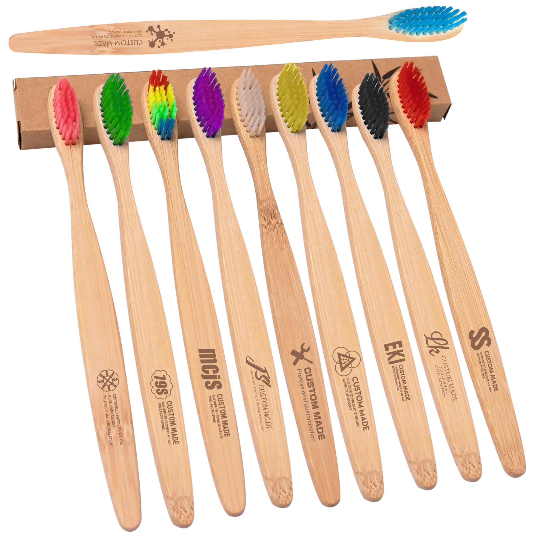 FlyFlyPromos - Eco-Friendly Natural Bamboo Charcoal Toothbrushes - Promotional Product