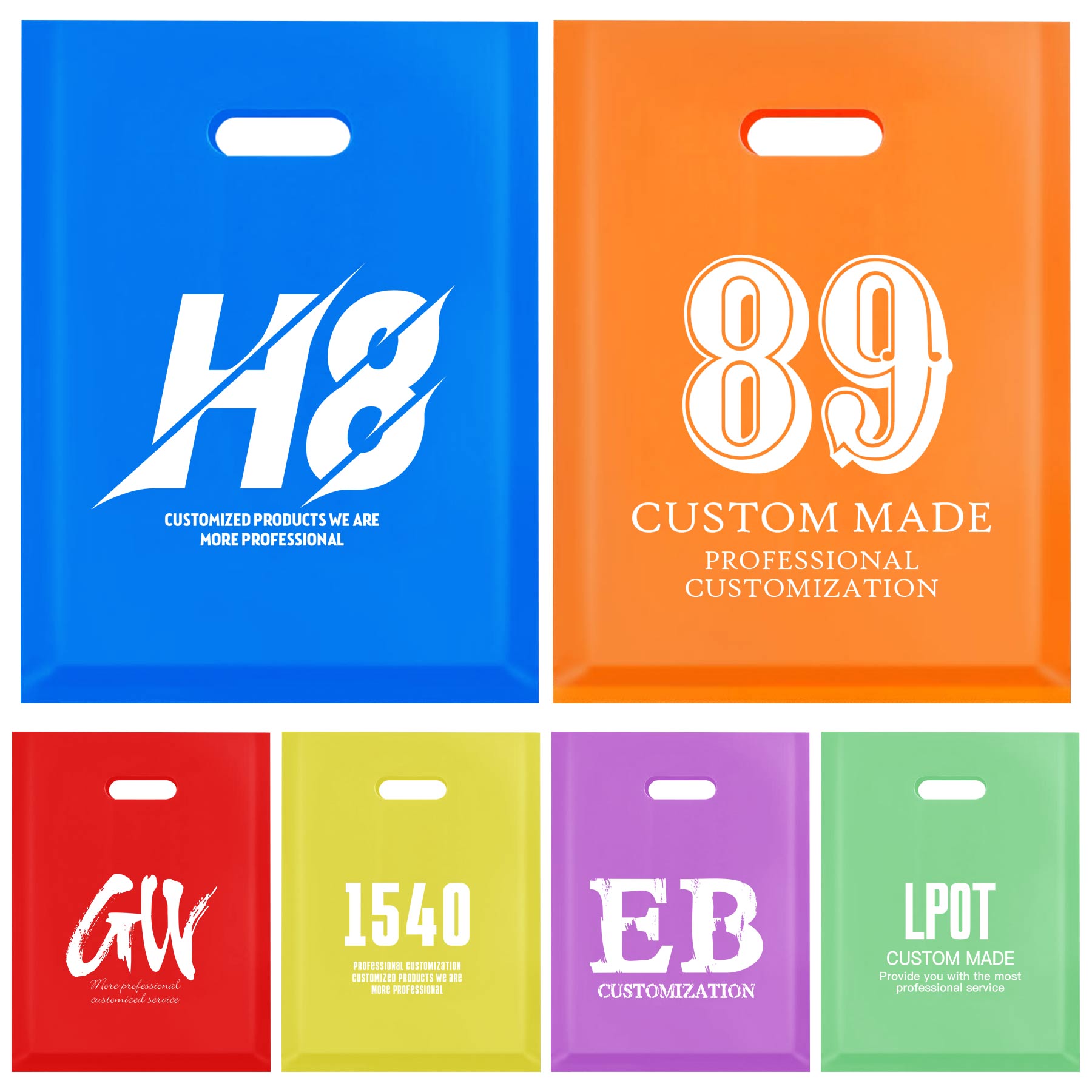 FlyFlyPromos - PE Plastic Die Cut Handles Bag - Promotional Product
