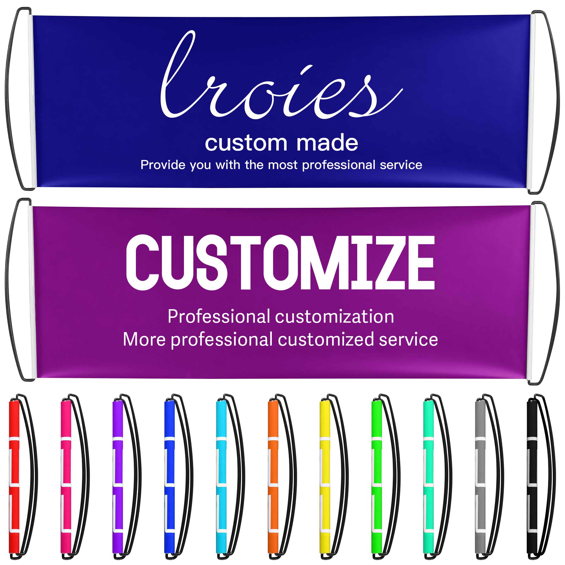 FlyFlyPromos - Handheld Retractable Roller Banner - Promotional Product