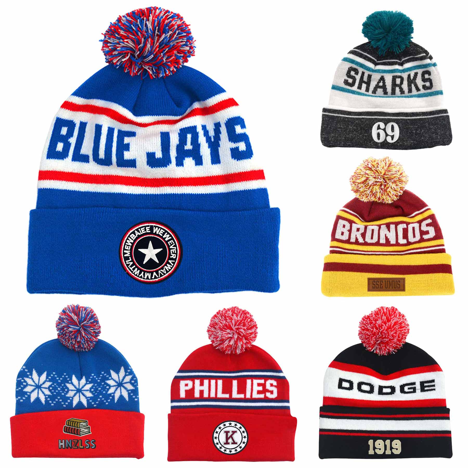 FlyFlyPromos - Winter Warm Knitted Hat With Pompom Image 1 - Promotional Product