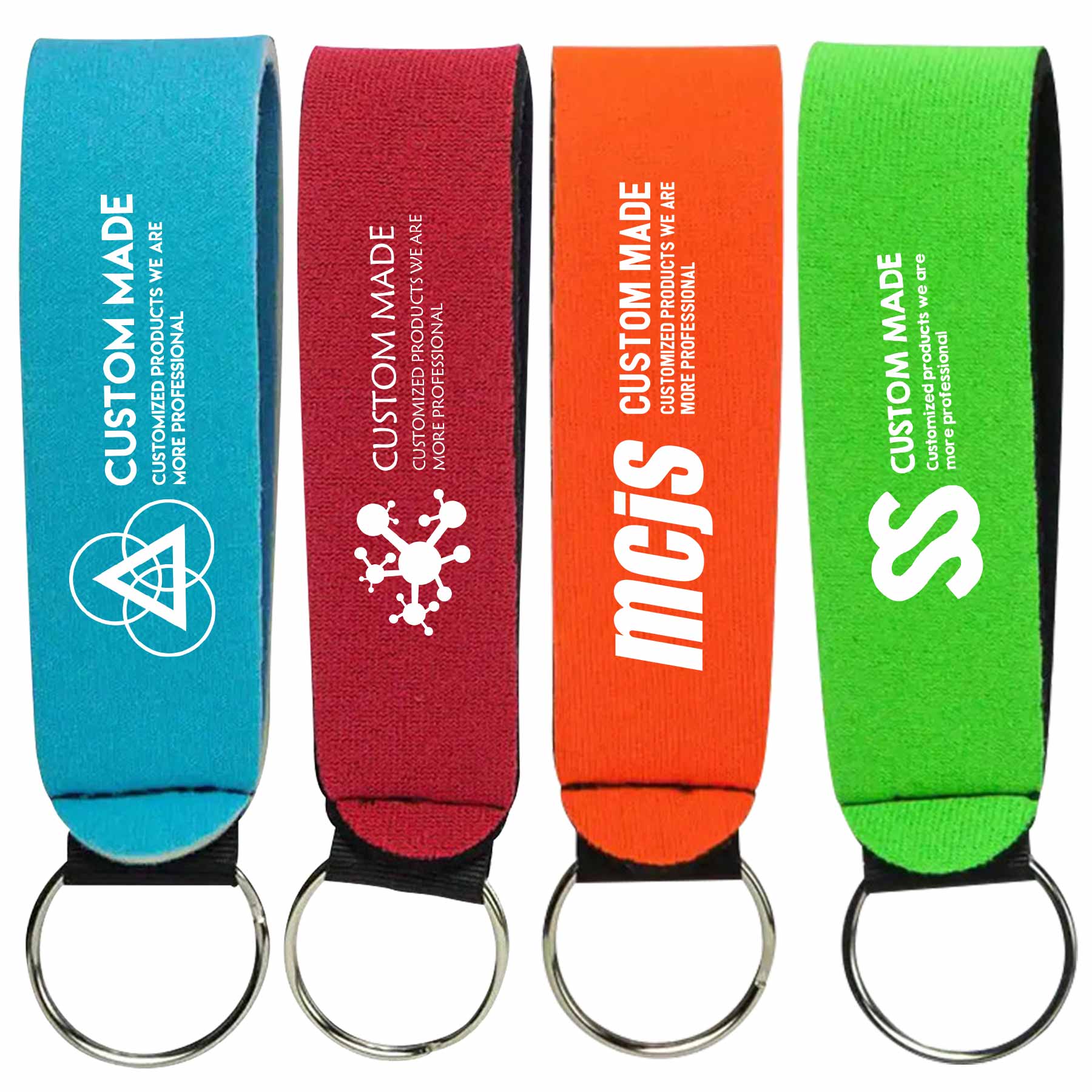 FlyFlyPromos - Neoprene Strip Keychain Image 1 - Promotional Product