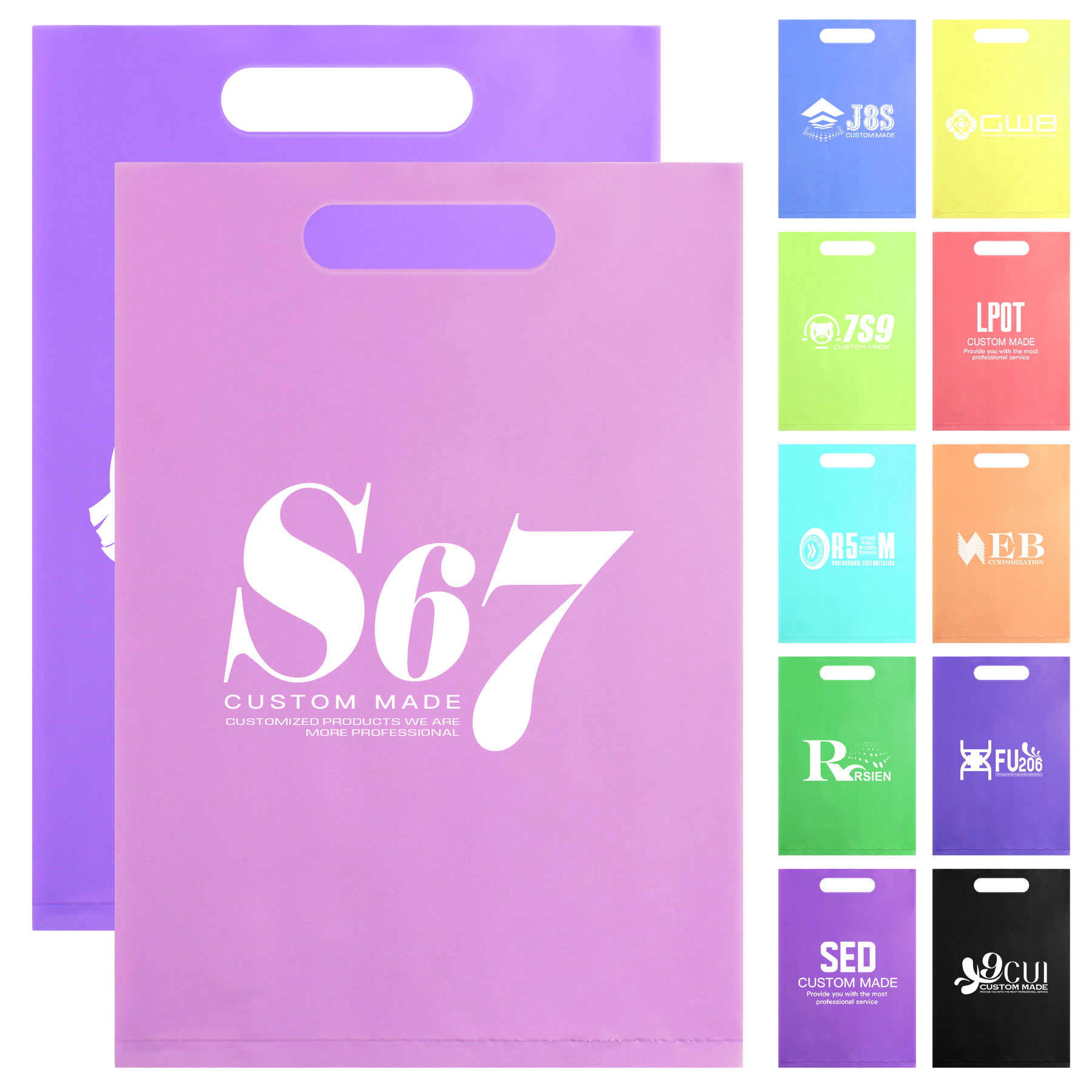 FlyFlyPromos - Die Cut Plastic Shopping Bags Image 1 - Promotional Product