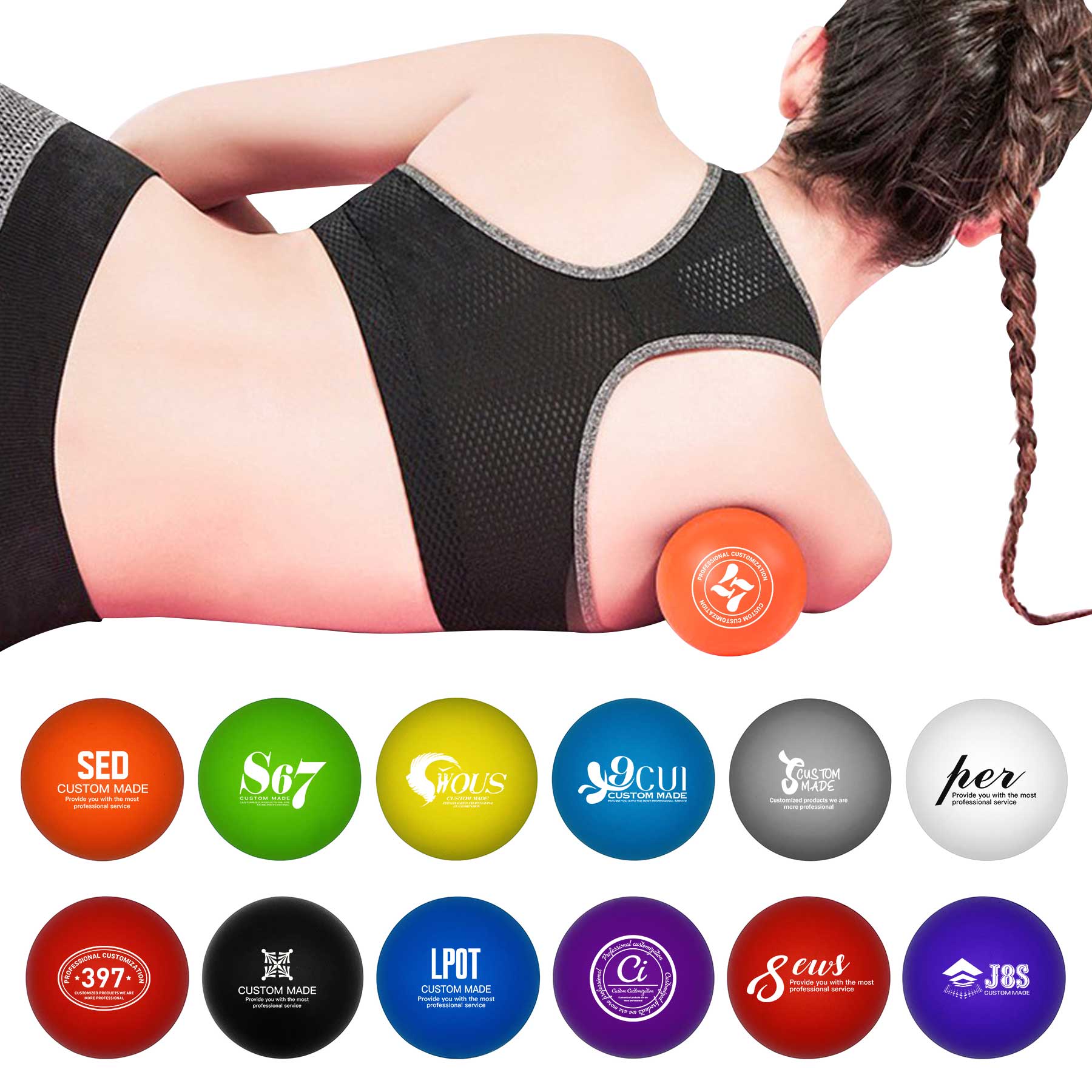 FlyFlyPromos - Silicone Massage Ball Image 1 - Promotional Product
