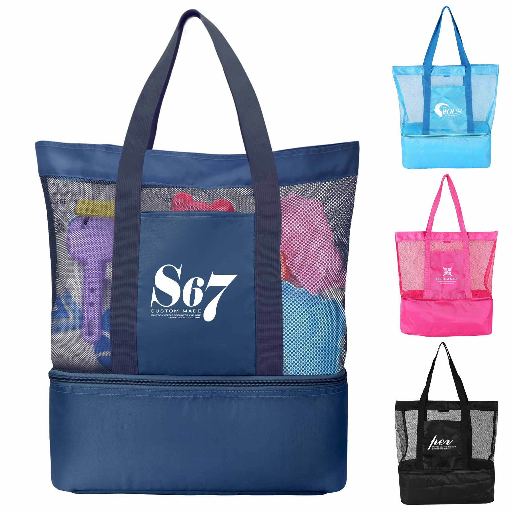 FlyFlyPromos - Cooler Insulated Beach Tote Bag Image 1 - Promotional Product