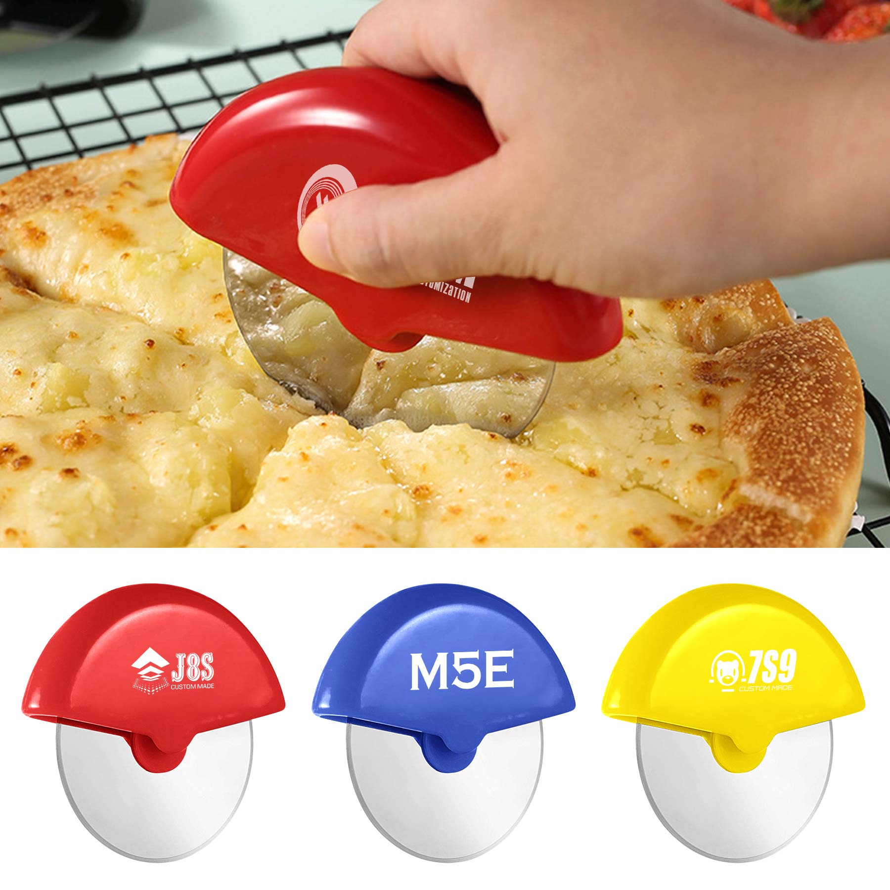 FlyFlyPromos - Round Pizza Cutter Wheel Image 1 - Promotional Product