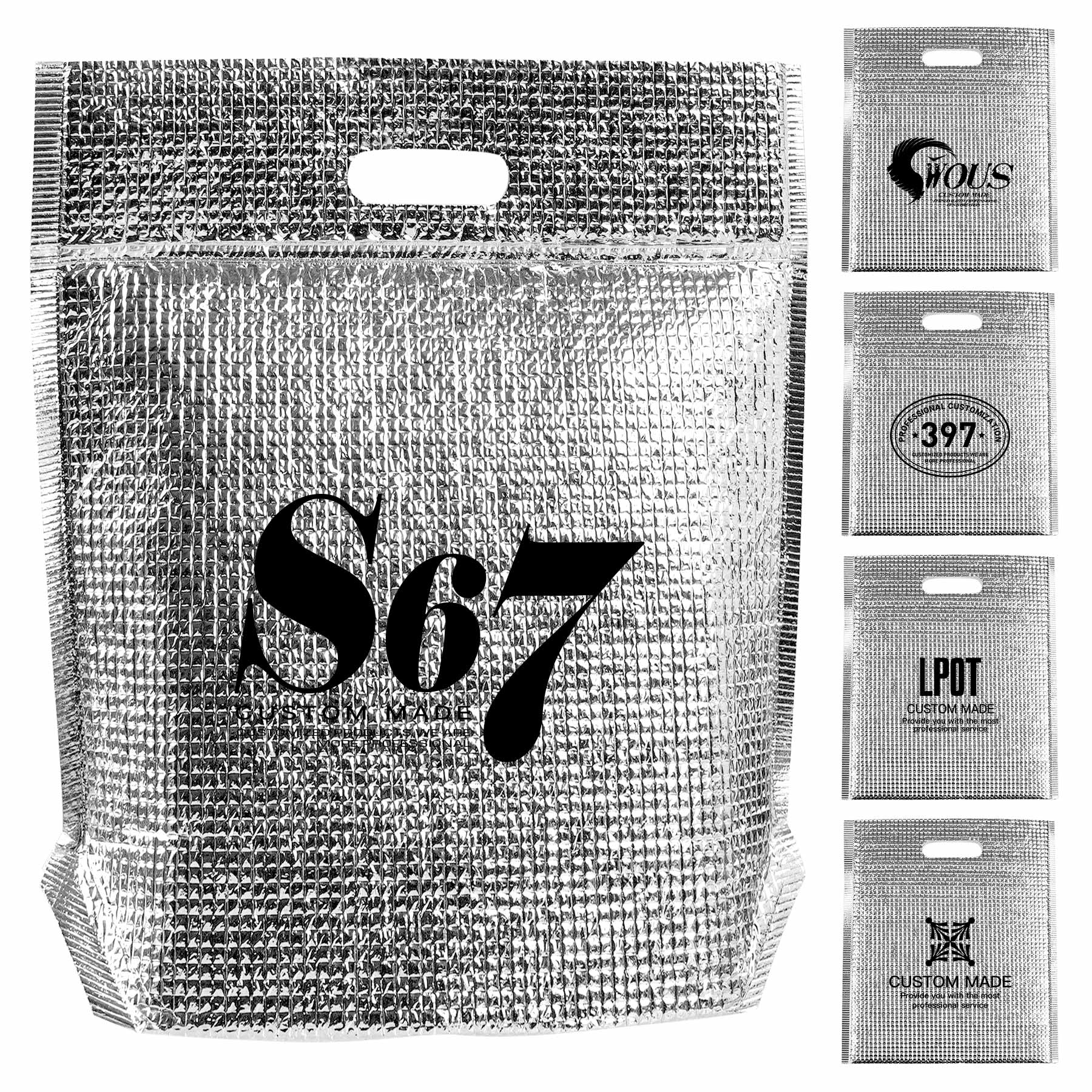 FlyFlyPromos - Insulated Easy Zip Lock Resealable Aluminum Sandwich Lunch Bag Image 1 - Promotional Product