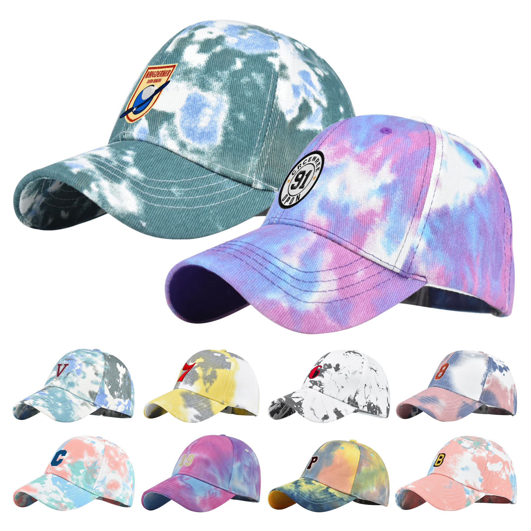 FlyFlyPromos - Tie Dye Baseball Dad Cap Image 1 - Promotional Product