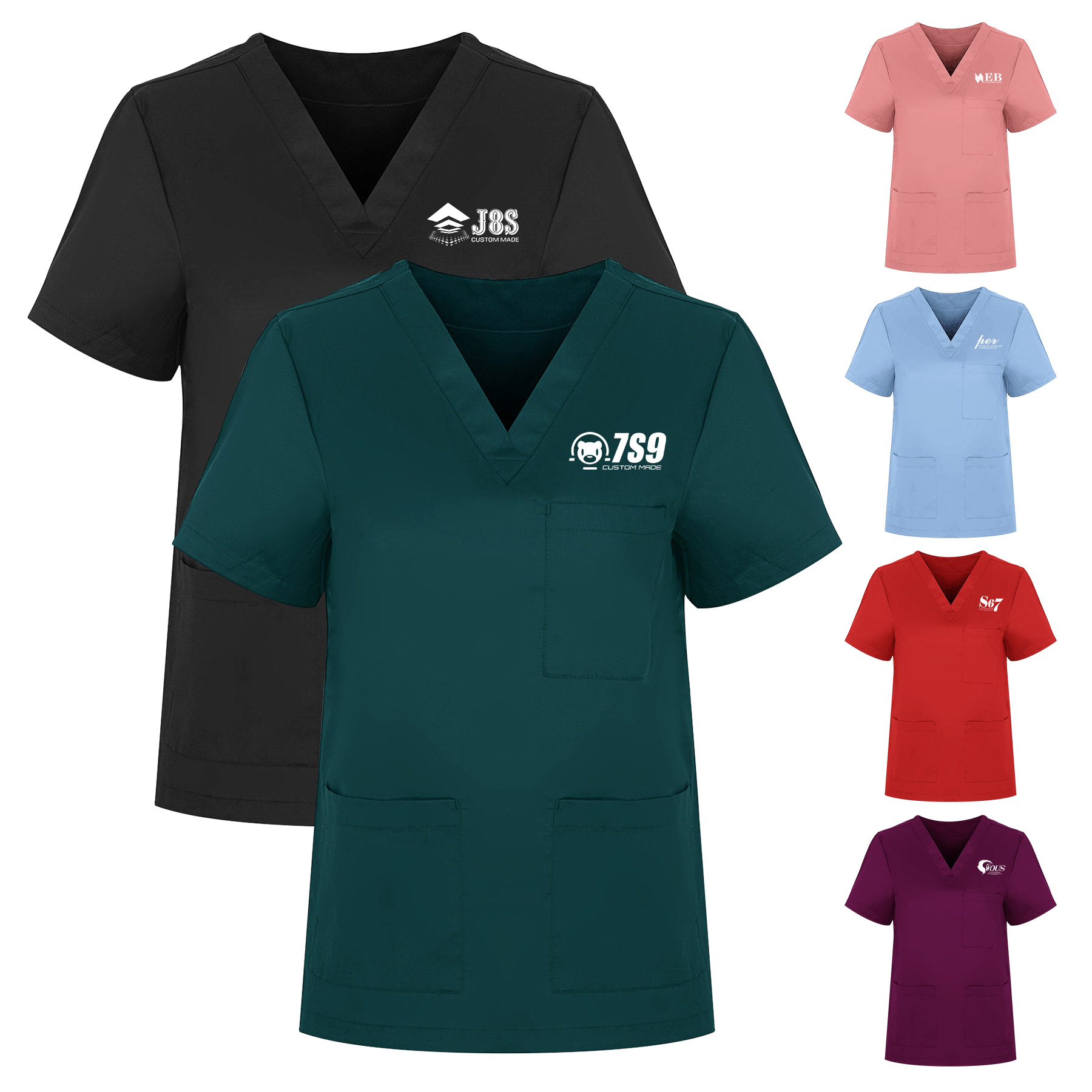 FlyFlyPromos - Unisex V-Neck Scrub Top Image 1 - Promotional Product