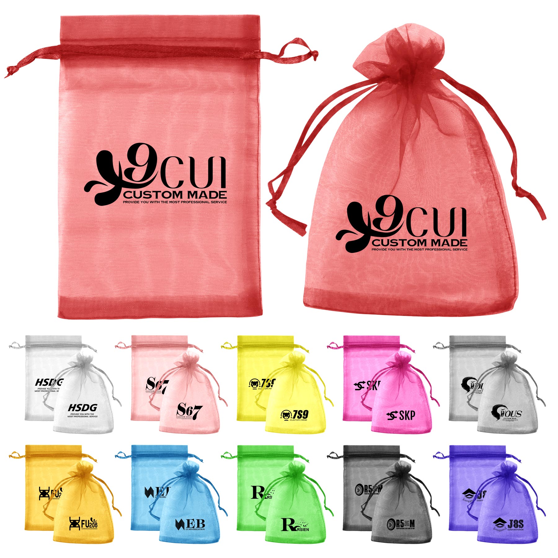 FlyFlyPromos - Mesh Drawstring Organza Gift Bag Image 1 - Promotional Product