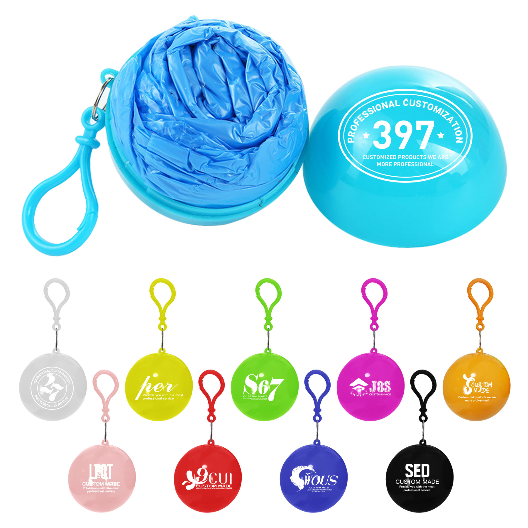 FlyFlyPromos - Disposable Rain Ponchos with Hood Image 1 - Promotional Product