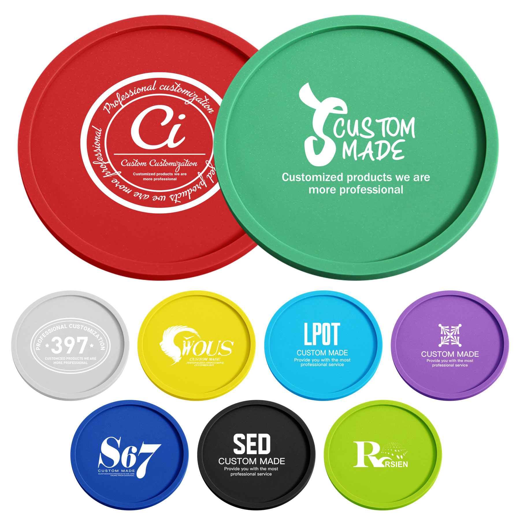 FlyFlyPromos - Round Silicone Coaster for Drinks Image 1 - Promotional Product