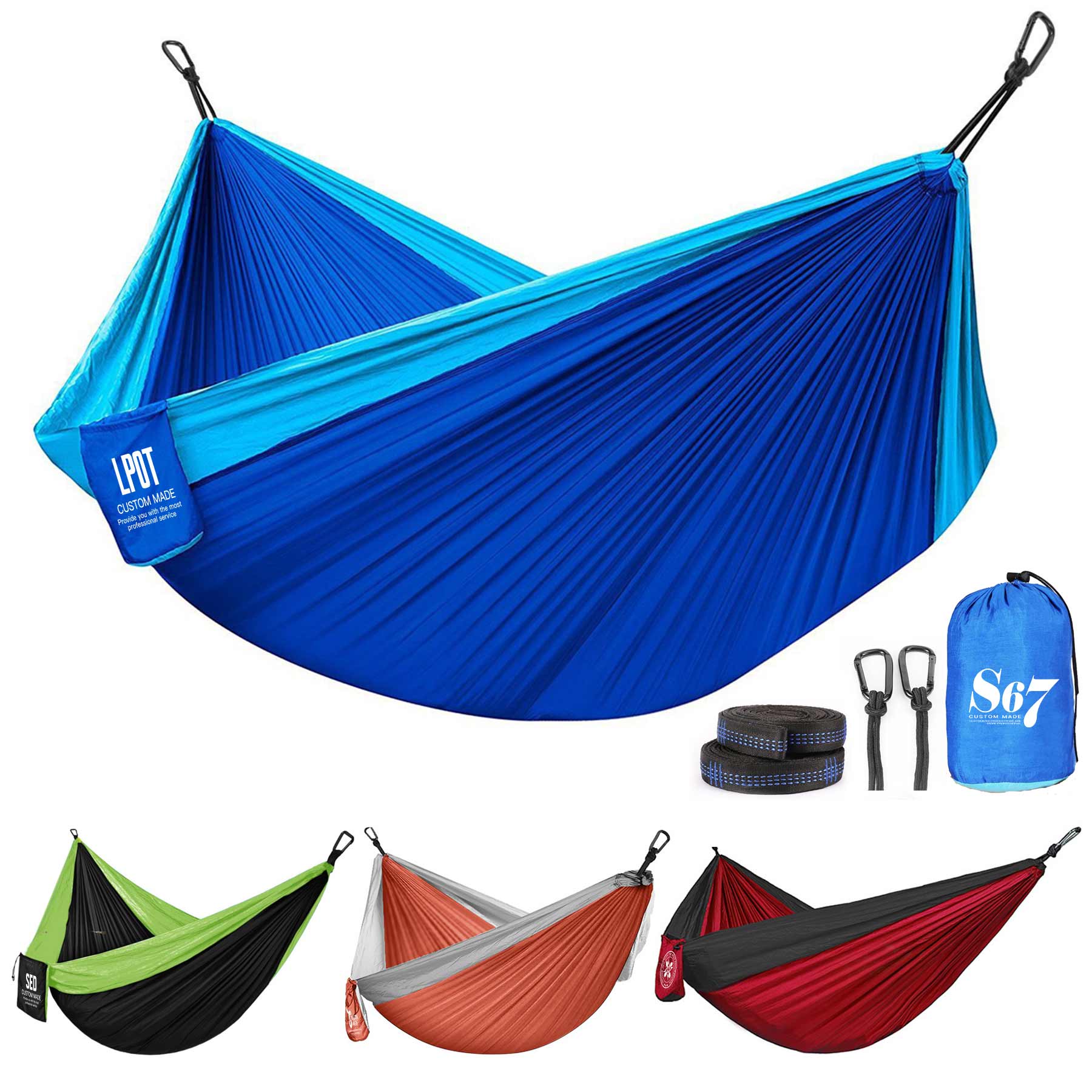 FlyFlyPromos - Portable Single / Double Camping Hammock - Promotional Product