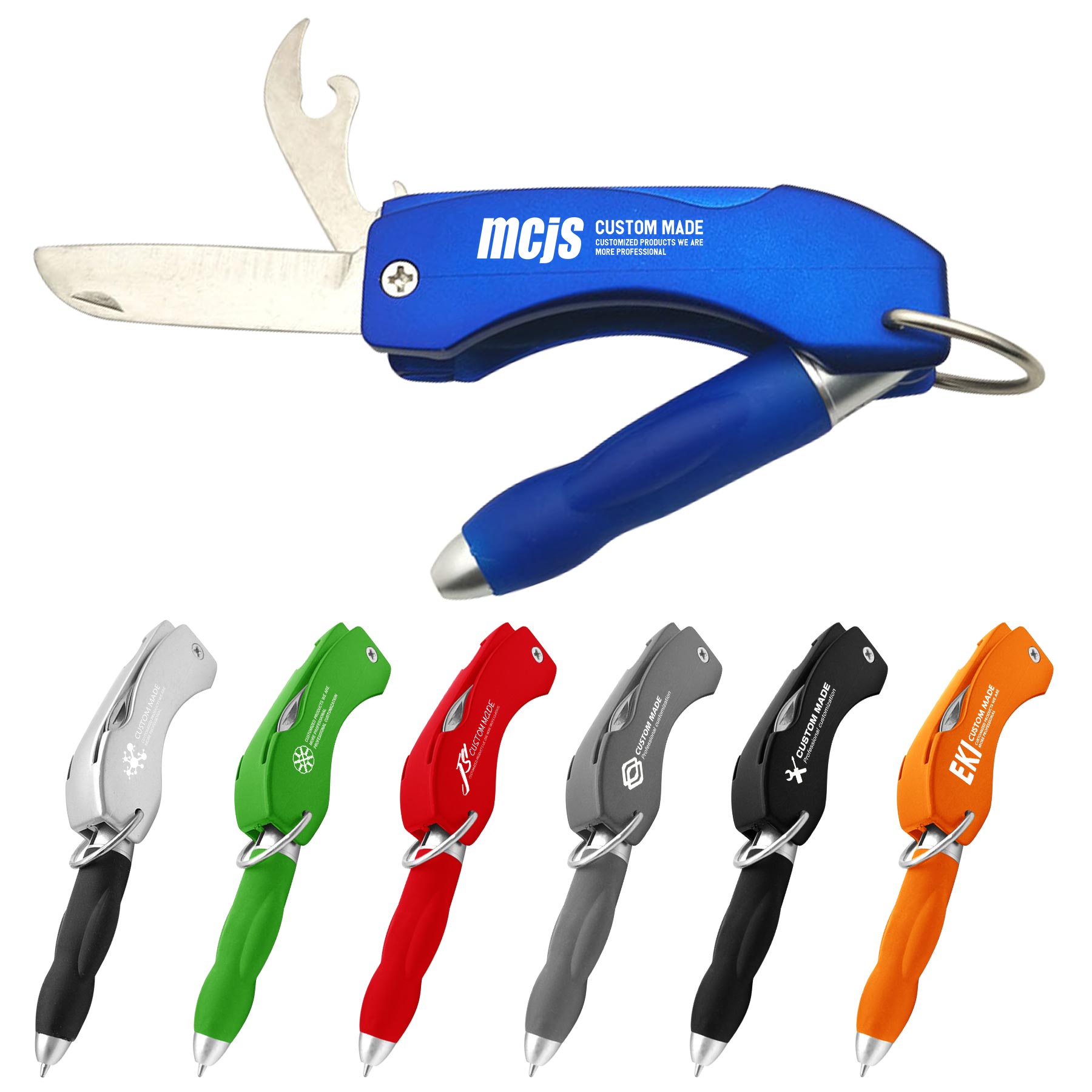 FlyFlyPromos - 5 IN 1 Pocket Tool With Light - Promotional Product