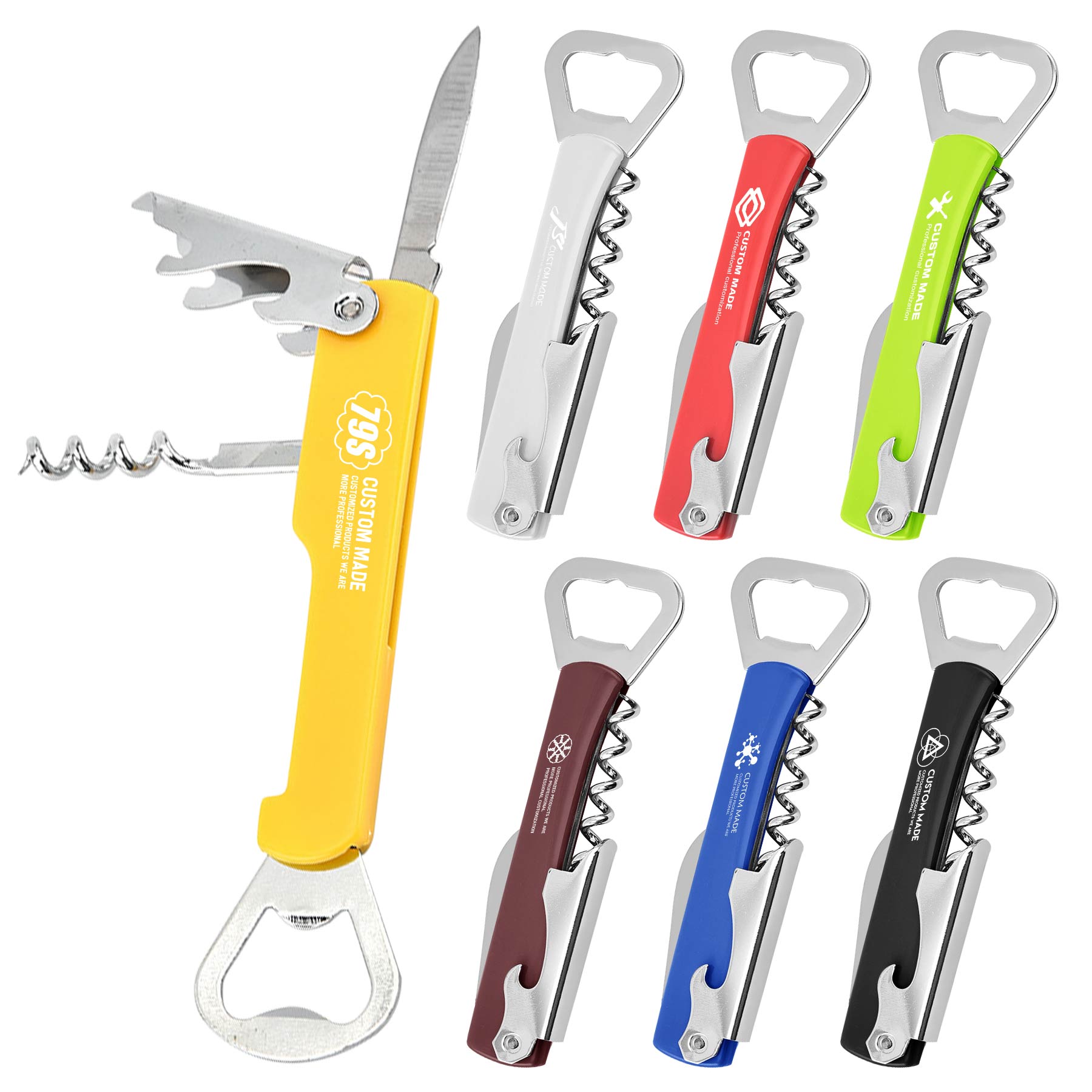 FlyFlyPromos - Multifunctional Corkscrew Bottle Opener - Promotional Product