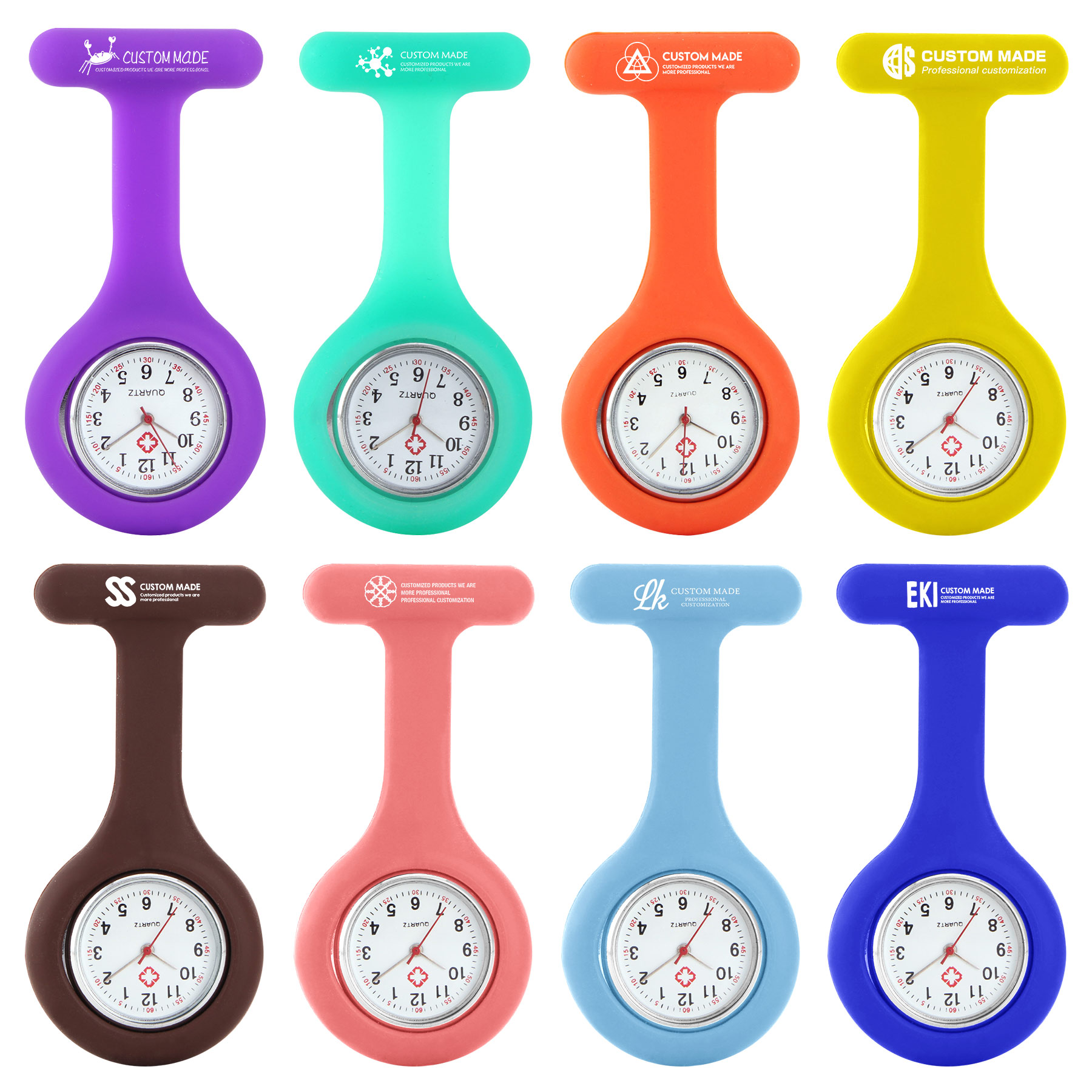 FlyFlyPromos - Silicone Nurse Pocket Watch with Pin - Promotional Product