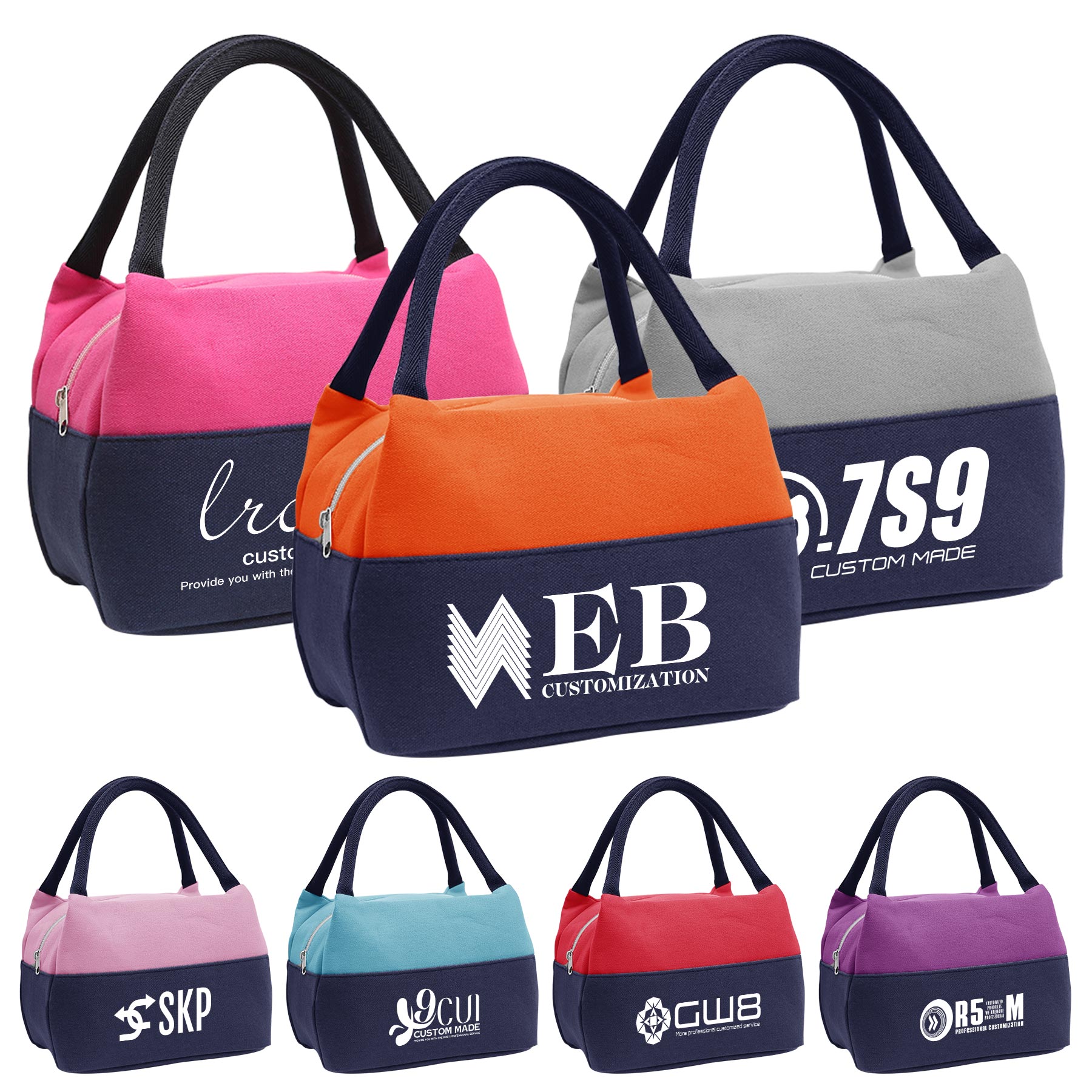 FlyFlyPromos - Waterproof Canvas Lunch Tote Bag Image 1 - Promotional Product