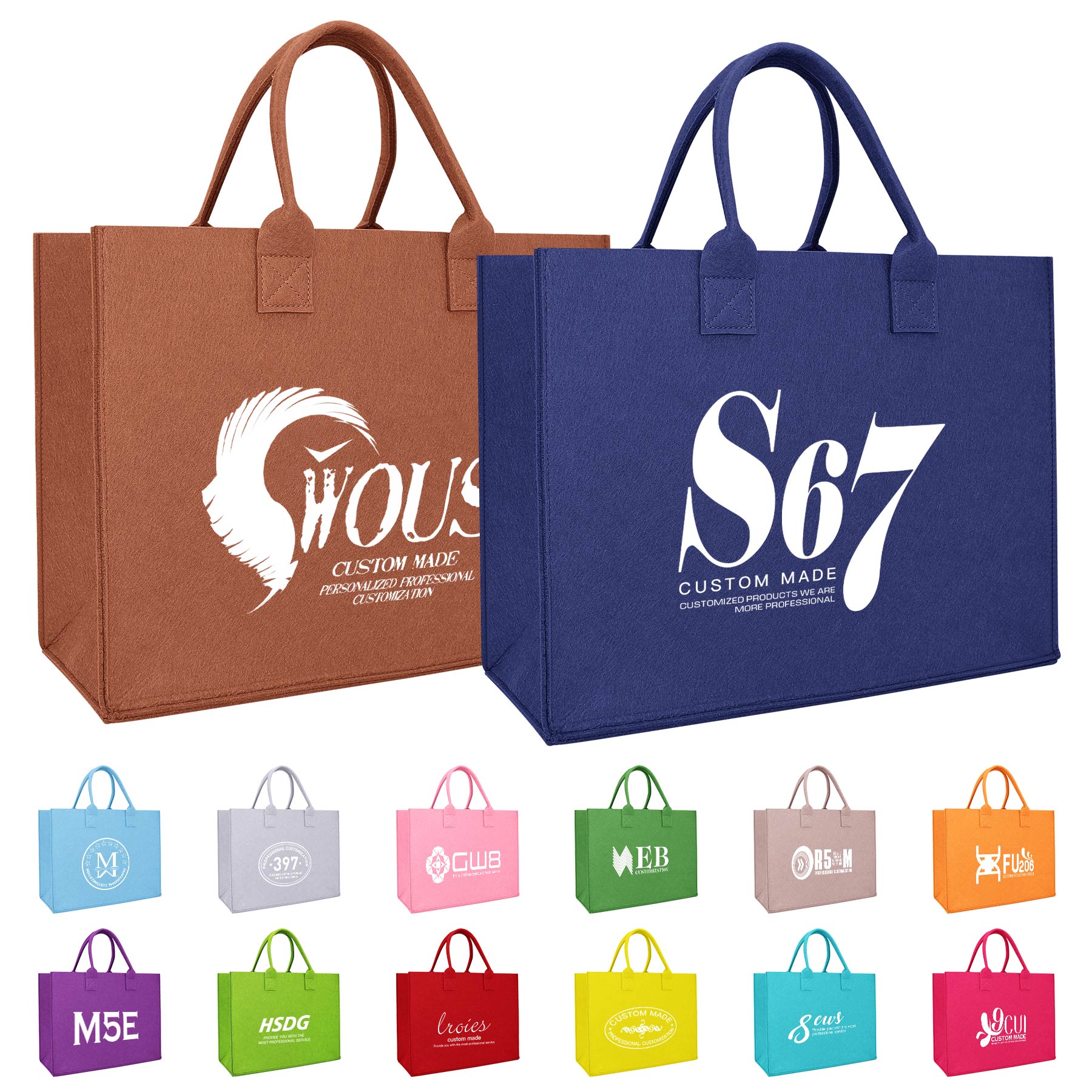 FlyFlyPromos - Custom Felt Tote Bag - Promotional Product