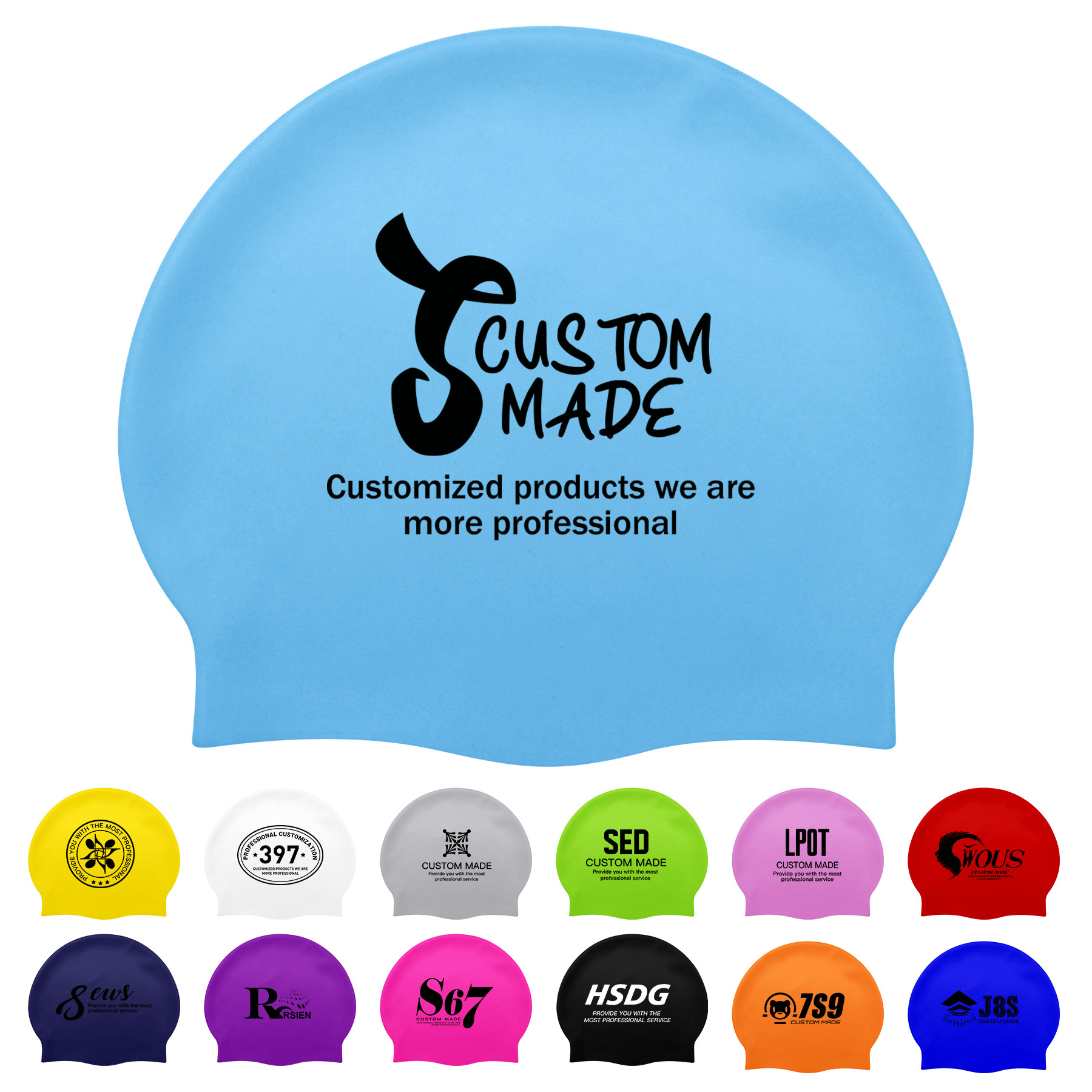 FlyFlyPromos - Adult Silicone  Swimming Cap - Promotional Product
