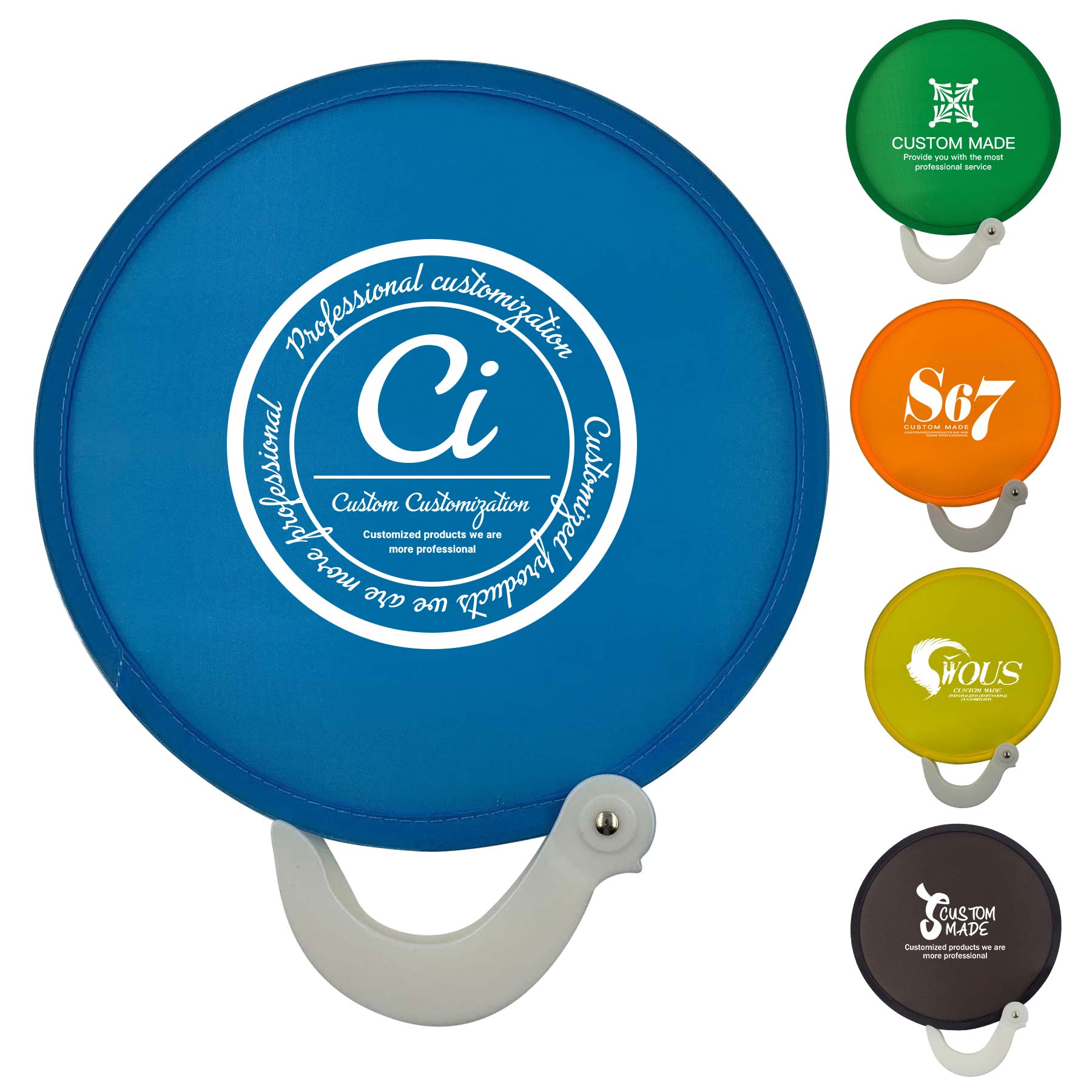 FlyFlyPromos - Foldable Handheld Round Folding Fan - Promotional Product