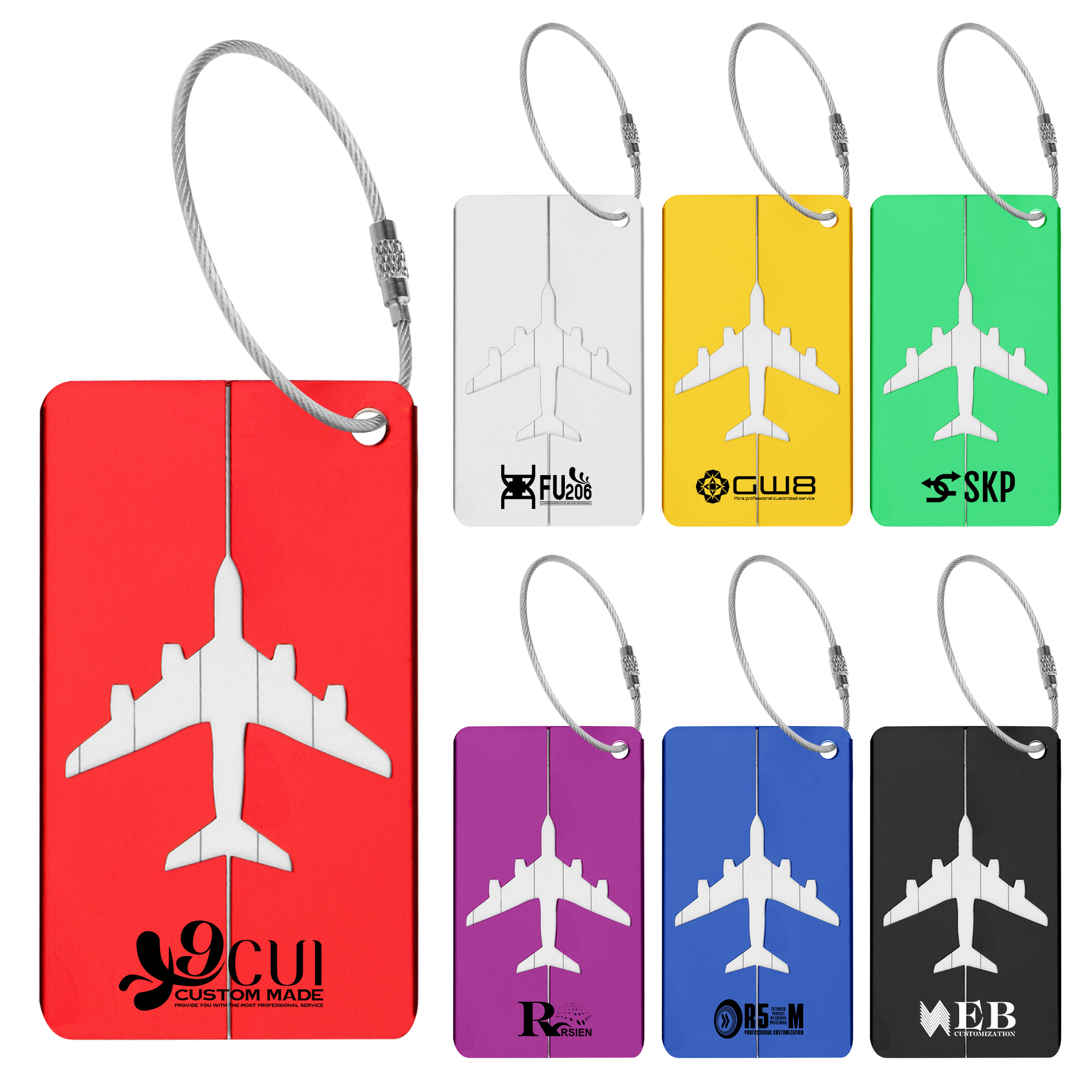 FlyFlyPromos - Aluminum Luggage Handbag Travel Suitcase Tags - Promotional Product