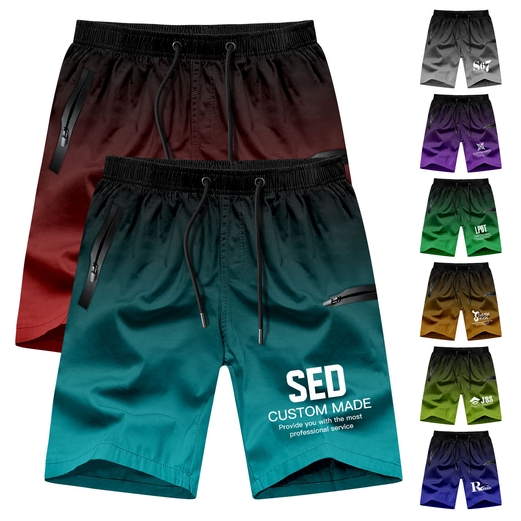 FlyFlyPromos - Dye Sublimation  Drawstring Casual Summer Beach Shorts Image 1 - Promotional Product