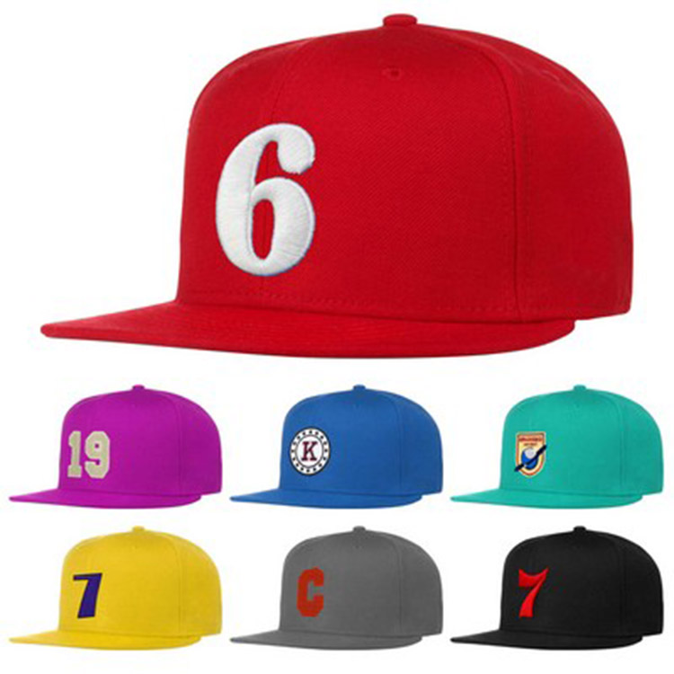 FlyFlyPromos - 6 Panel Snapback Flat Bill Baseball Cap - Promotional Product