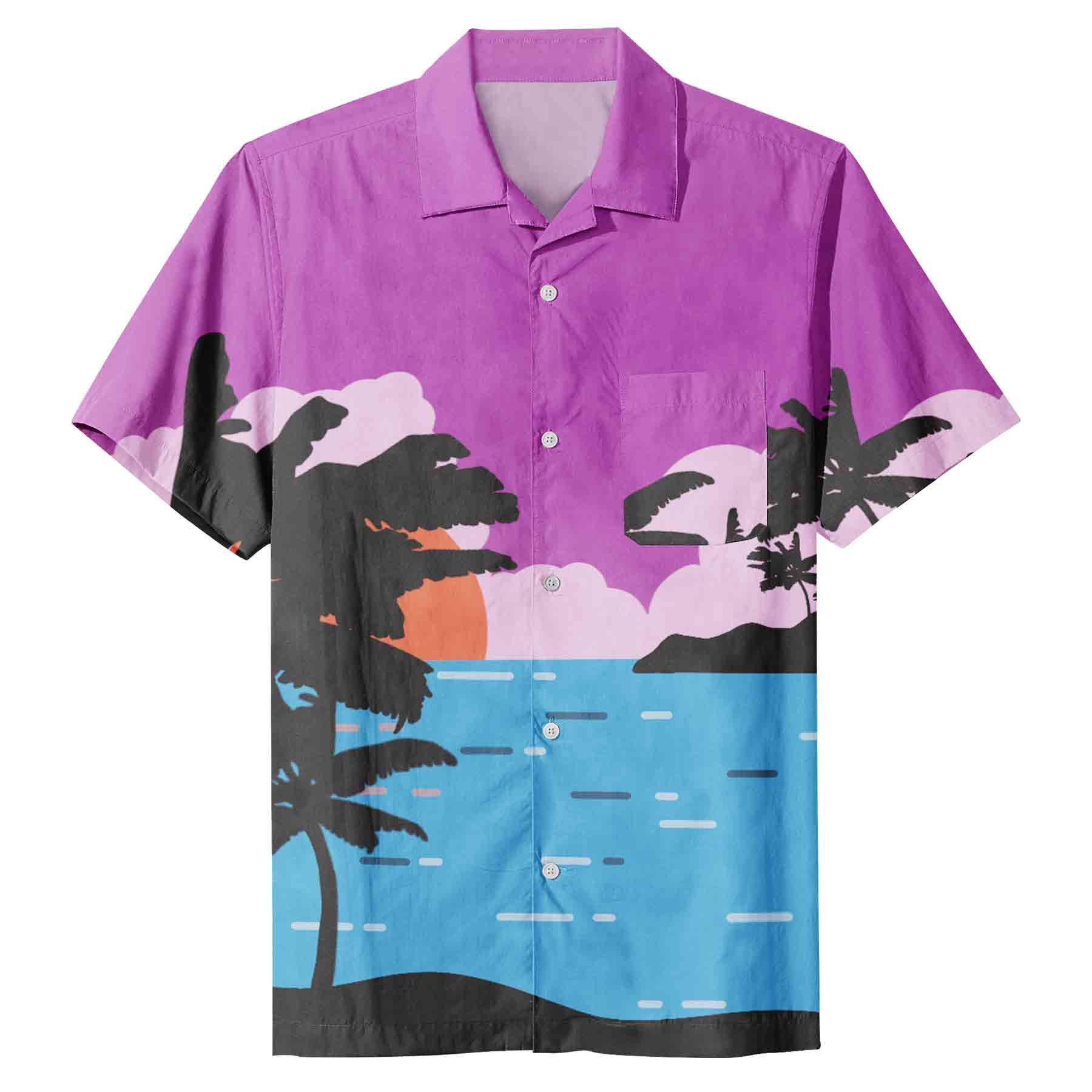 FlyFlyPromos - Casual Button Down Hawaiian Shortsleeve Shirt Image 4 - Promotional Product