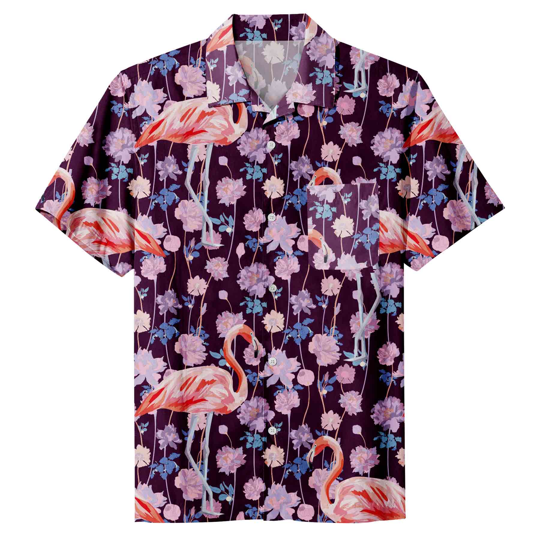 FlyFlyPromos - Casual Button Down Hawaiian Shortsleeve Shirt Image 3 - Promotional Product