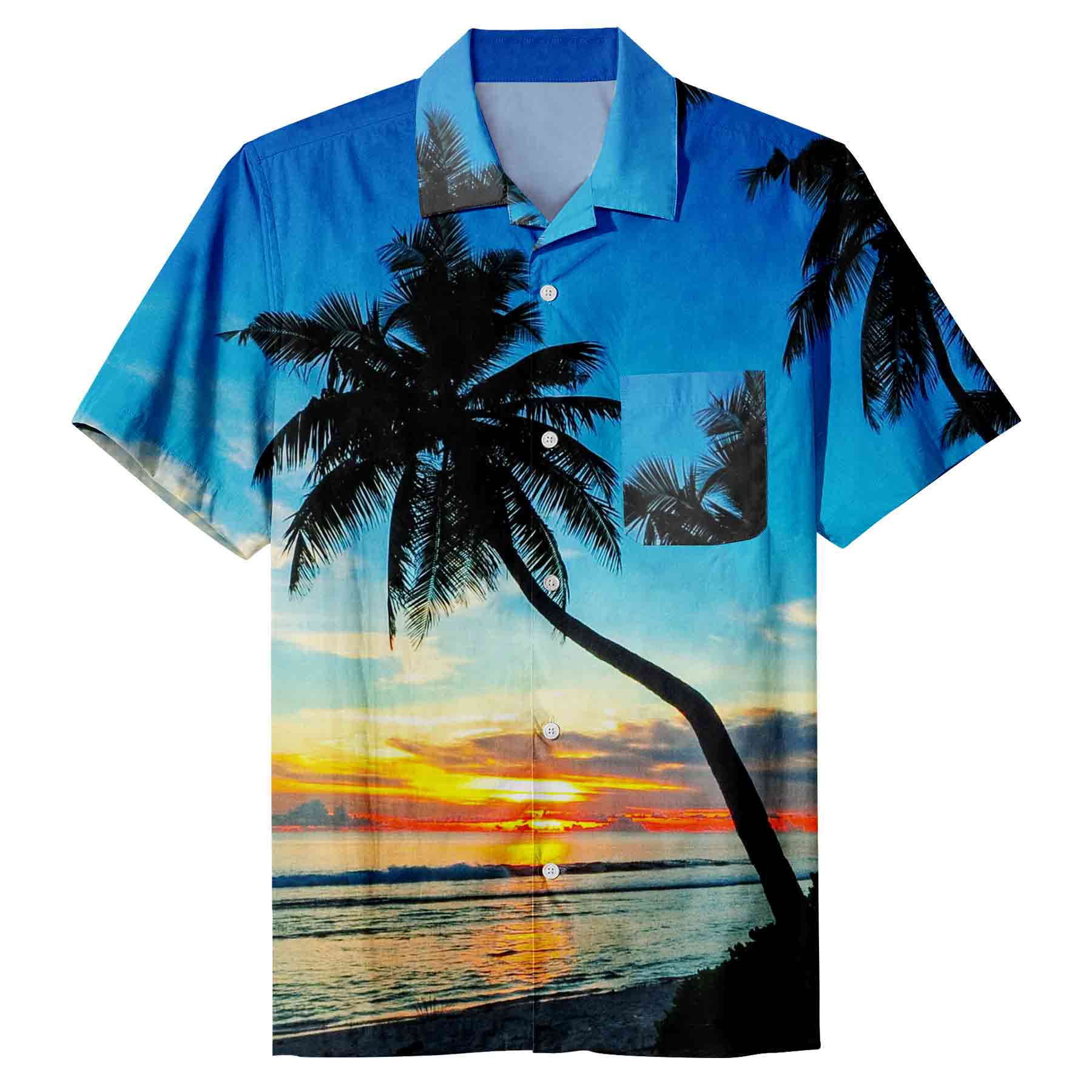 FlyFlyPromos - Casual Button Down Hawaiian Shortsleeve Shirt Image 2 - Promotional Product