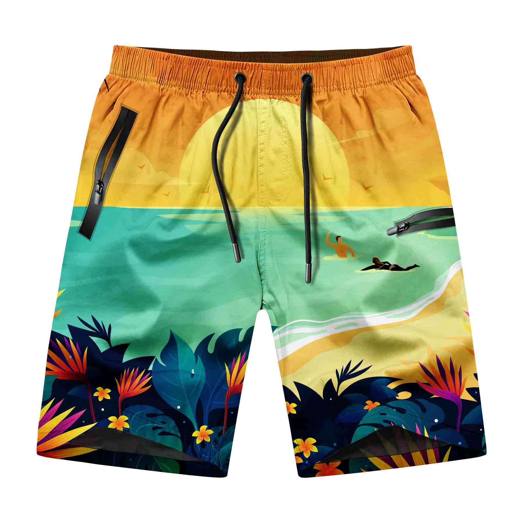 FlyFlyPromos - Quick Dry Summer Beach Board Shorts with 2 Pockets (Full Color) Image 4 - Promotional Product