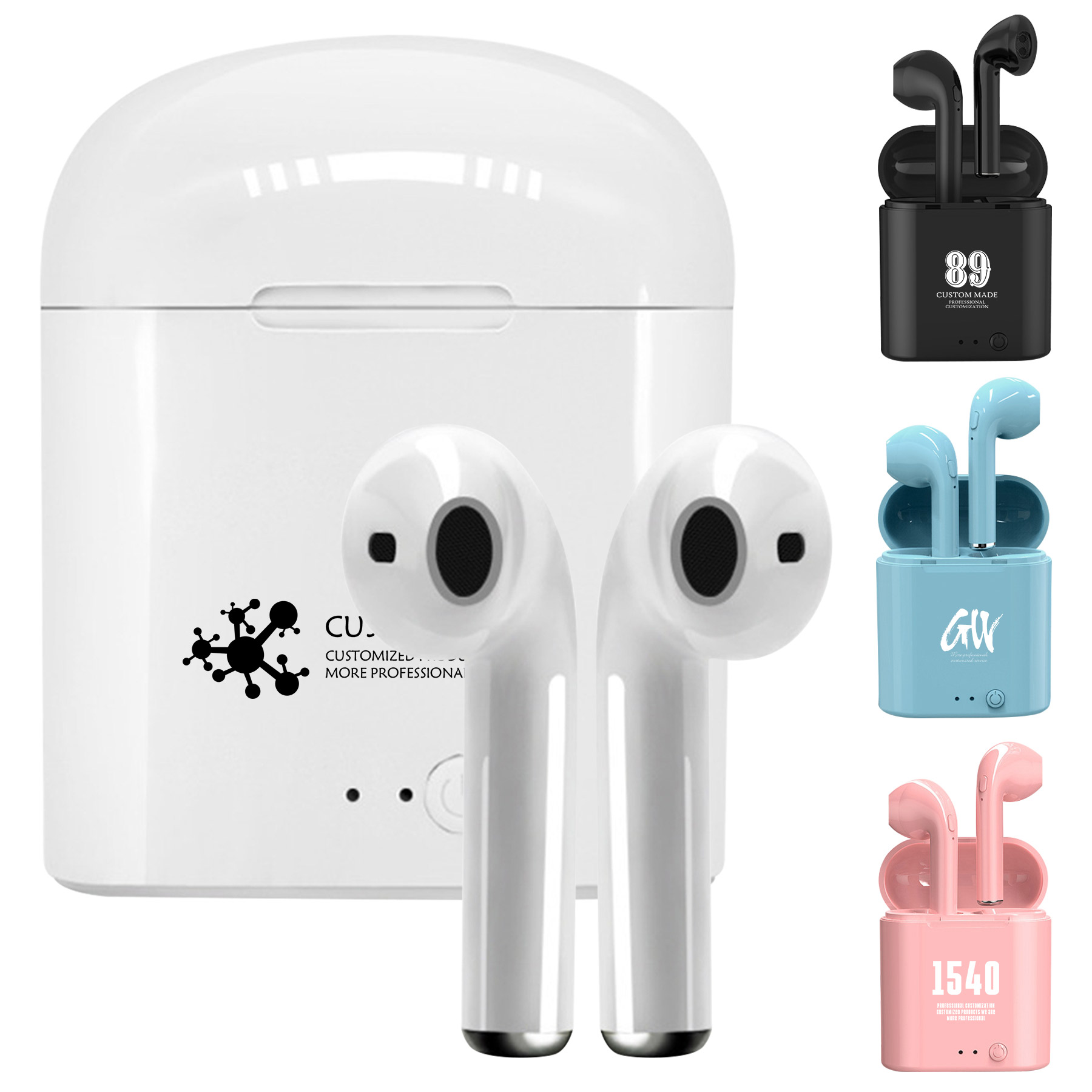 FlyFlyPromos - Wireless Earbuds With Charging Case - Promotional Product