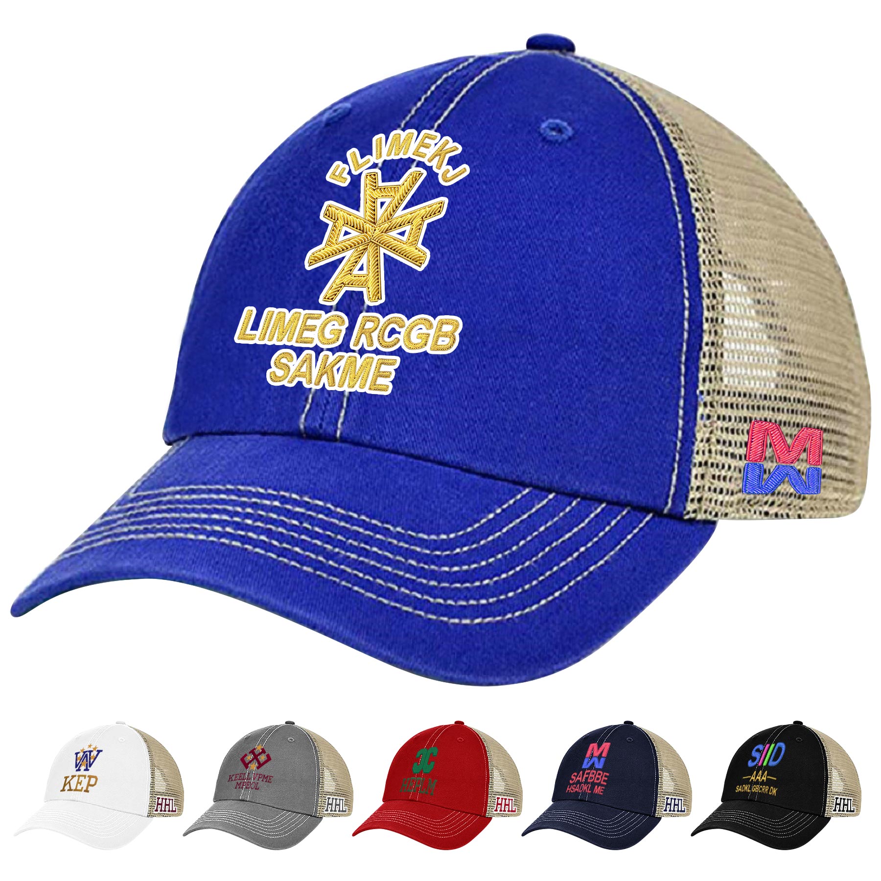 FlyFlyPromos - Two-Tone Untructured Trucker Hat with Mesh Back Dad Cap Image 1 - Promotional Product