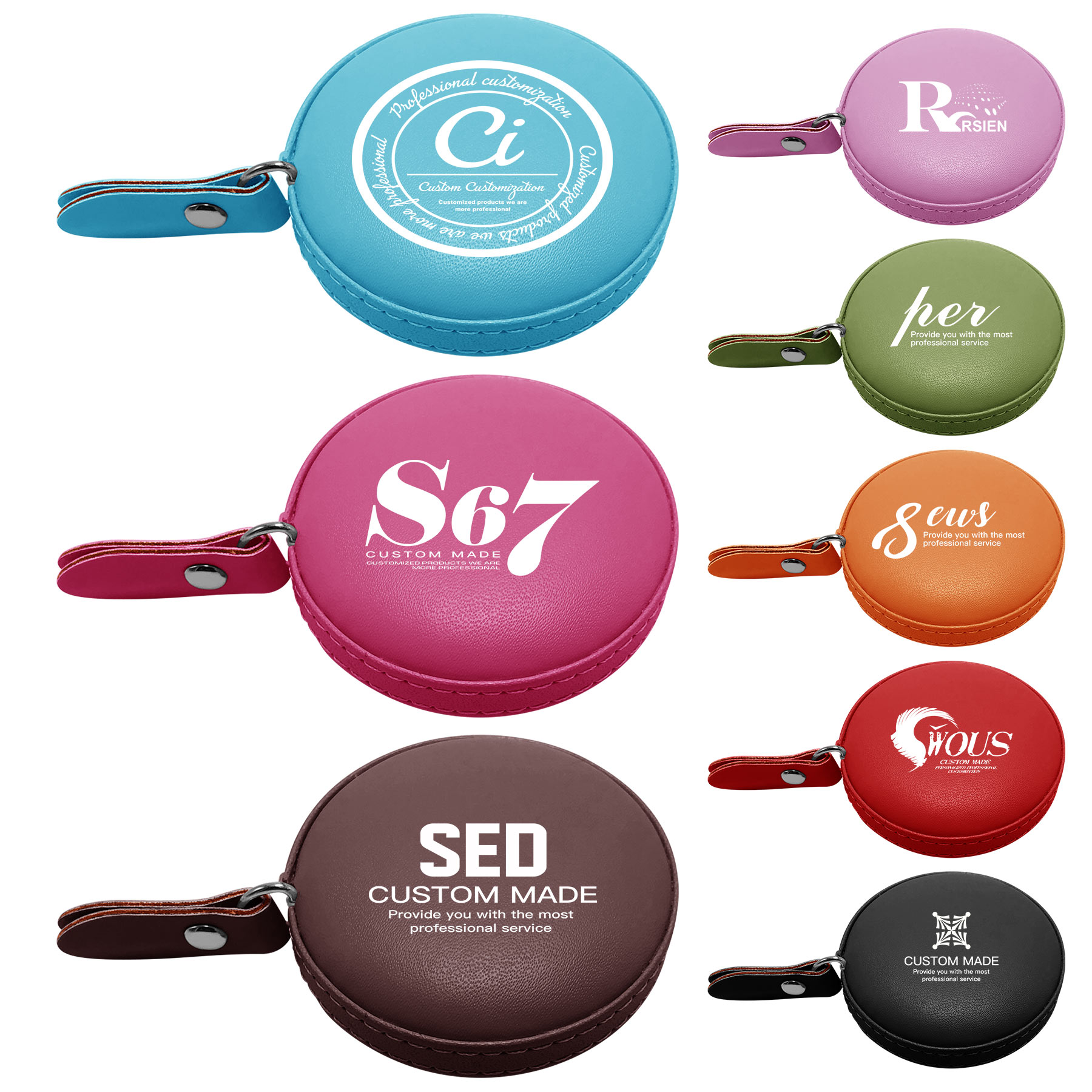 FlyFlyPromos - PU Leather Mini Tape Measure - Promotional Product