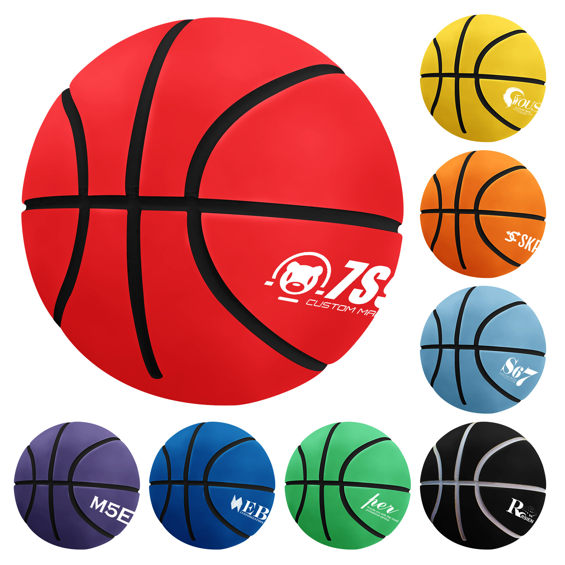 FlyFlyPromos - 2 3/8&quot; High Elastic Mini Hollow Basketball - Promotional Product