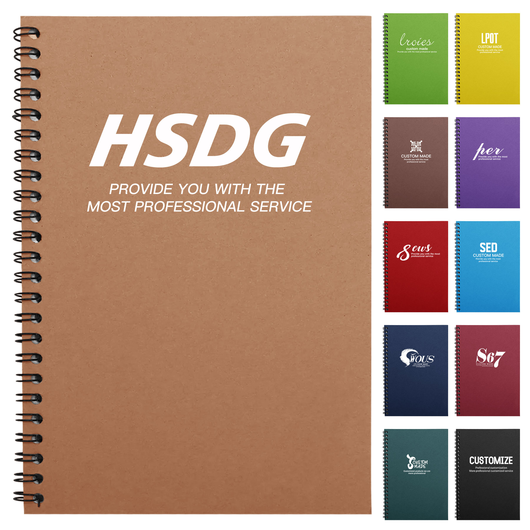 FlyFlyPromos - Vellum/black Card Cover Black Coil Book - Promotional Product