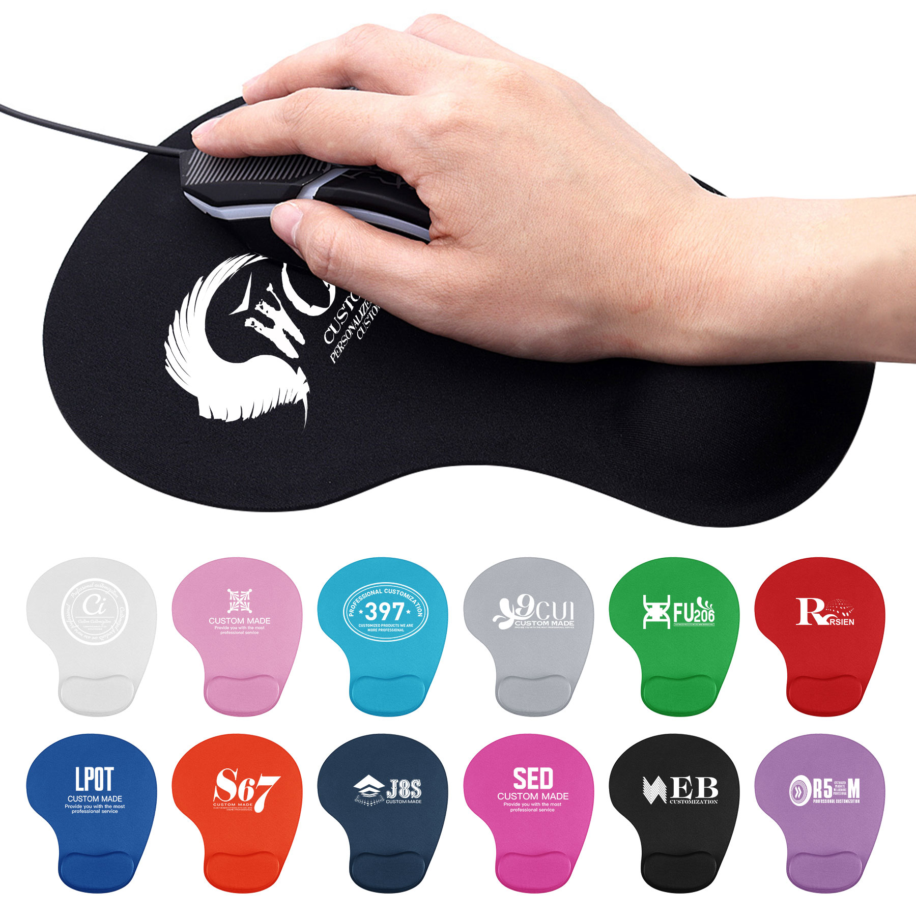 FlyFlyPromos - Silicone Wrist Rest Mouse Pad Non-slip Mouse - Promotional Product