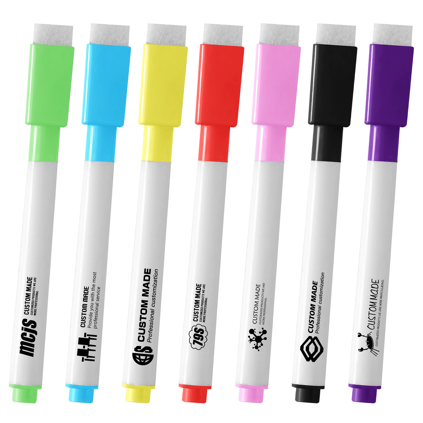 FlyFlyPromos - PP plastic mini whiteboard markers with brush - Promotional Product