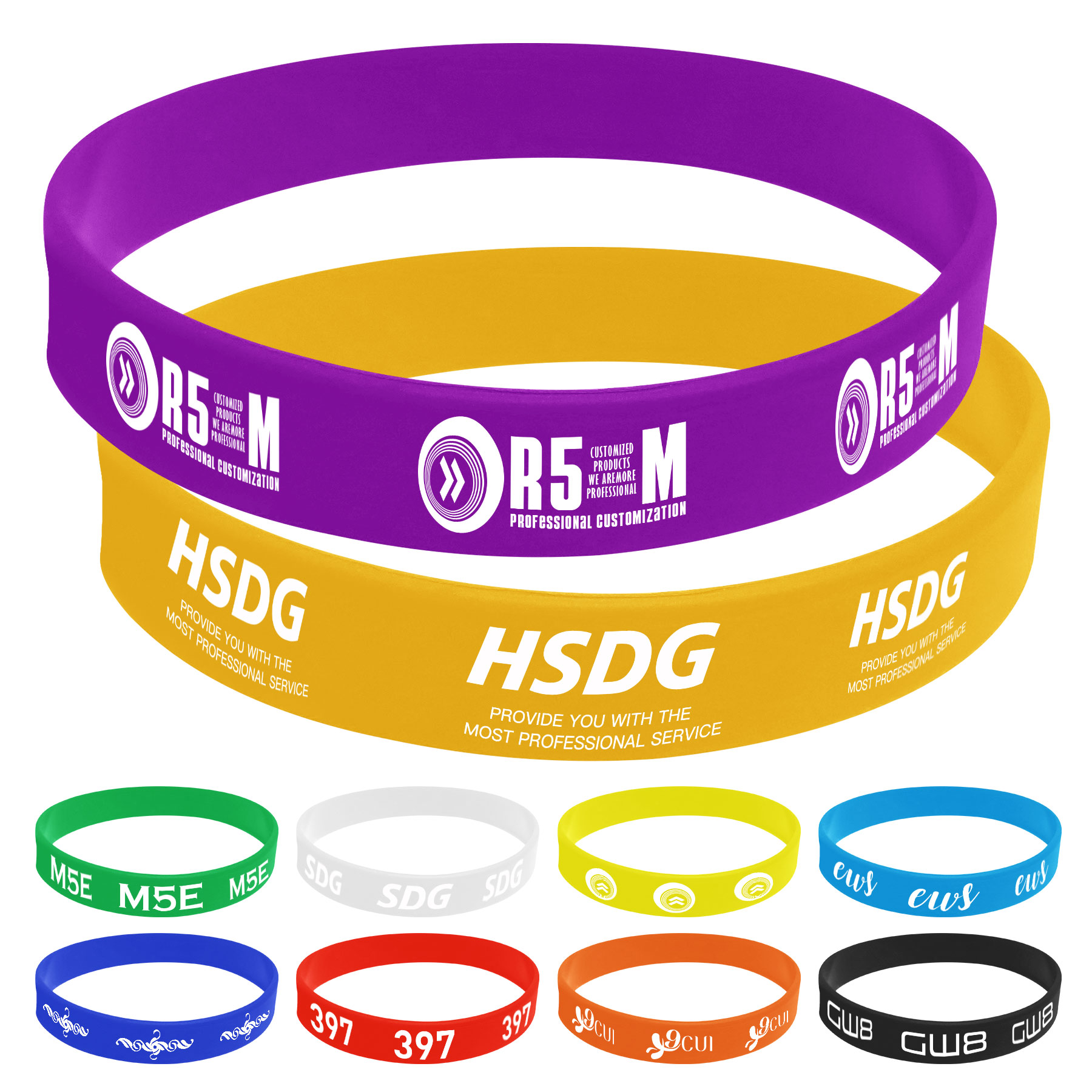 FlyFlyPromos - Debossed Silicone Wristband - Promotional Product