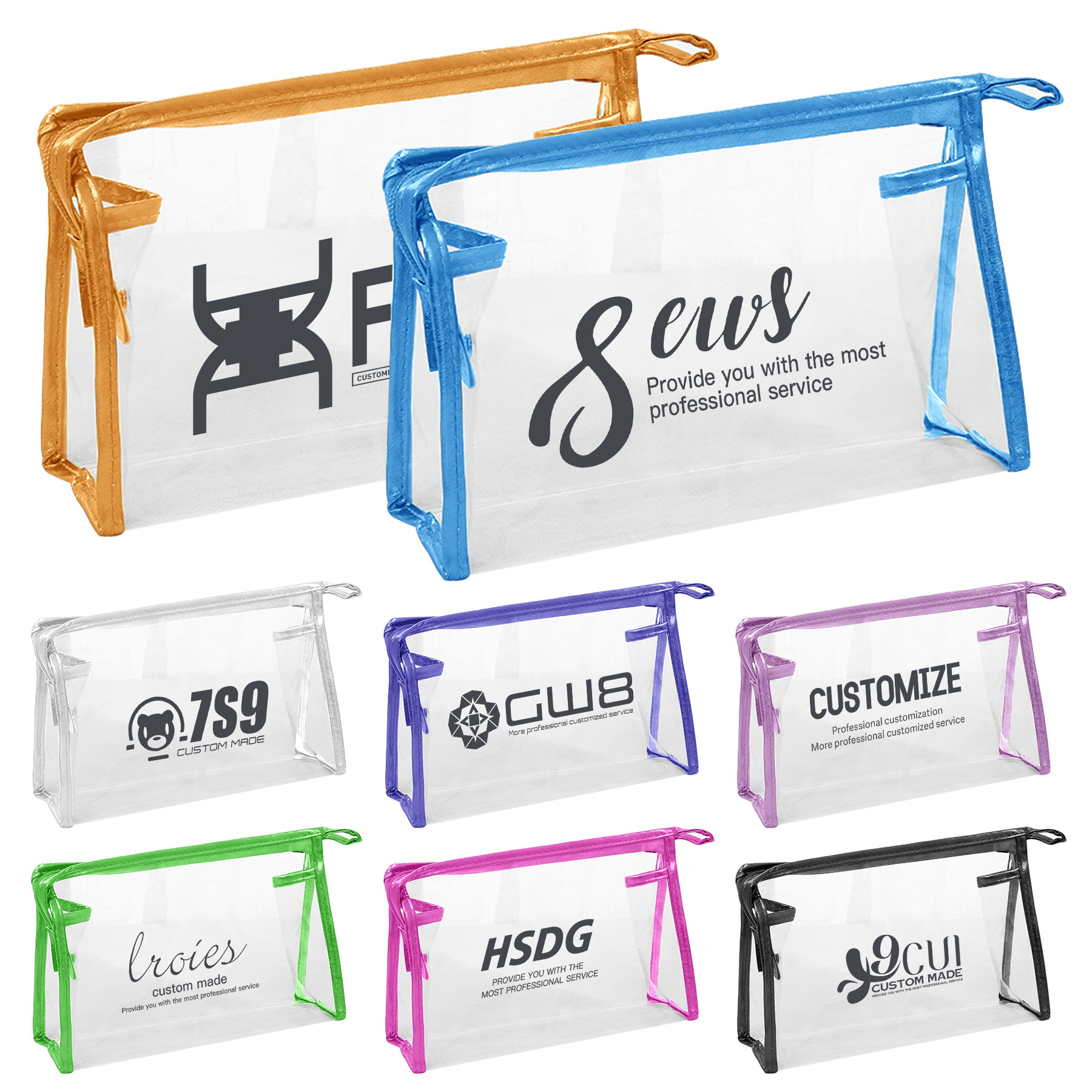 FlyFlyPromos - Portable Transparent PVC Cosmetic Bags - Promotional Product